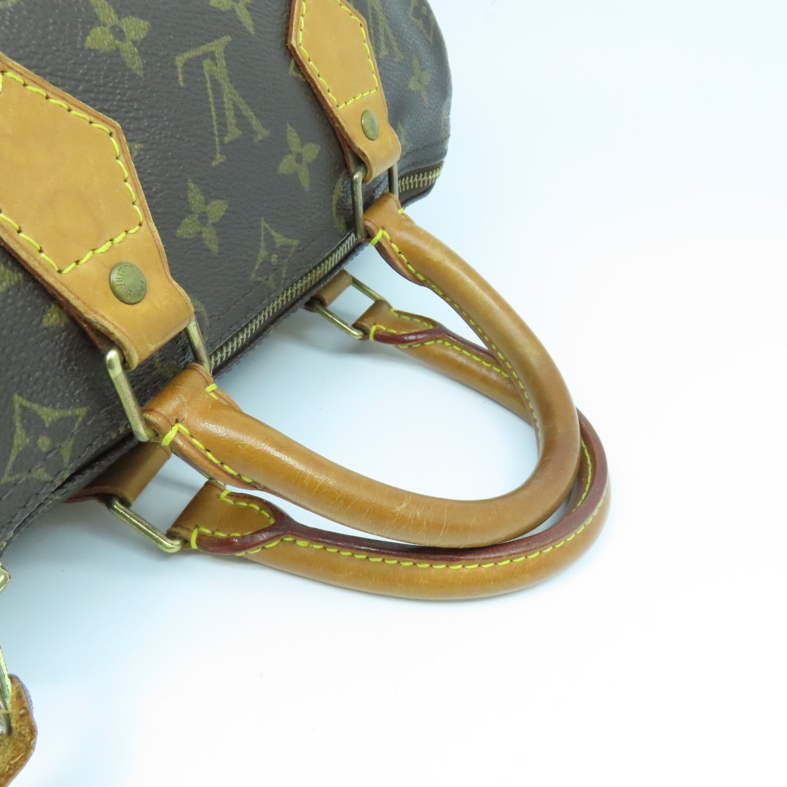 LOUIS VUITTON Monogram Speedy 25金扣手挽袋啡色