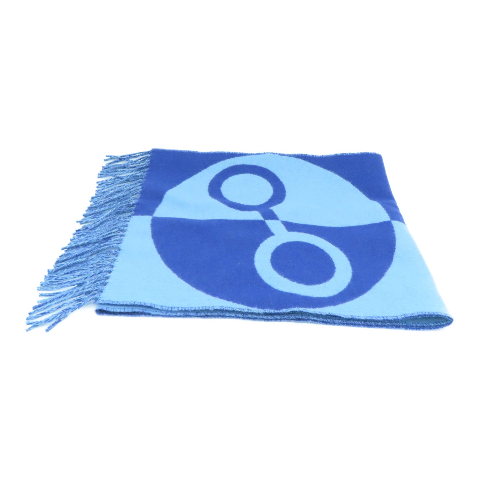 HERMES 羊绒Scarf颈巾蓝色