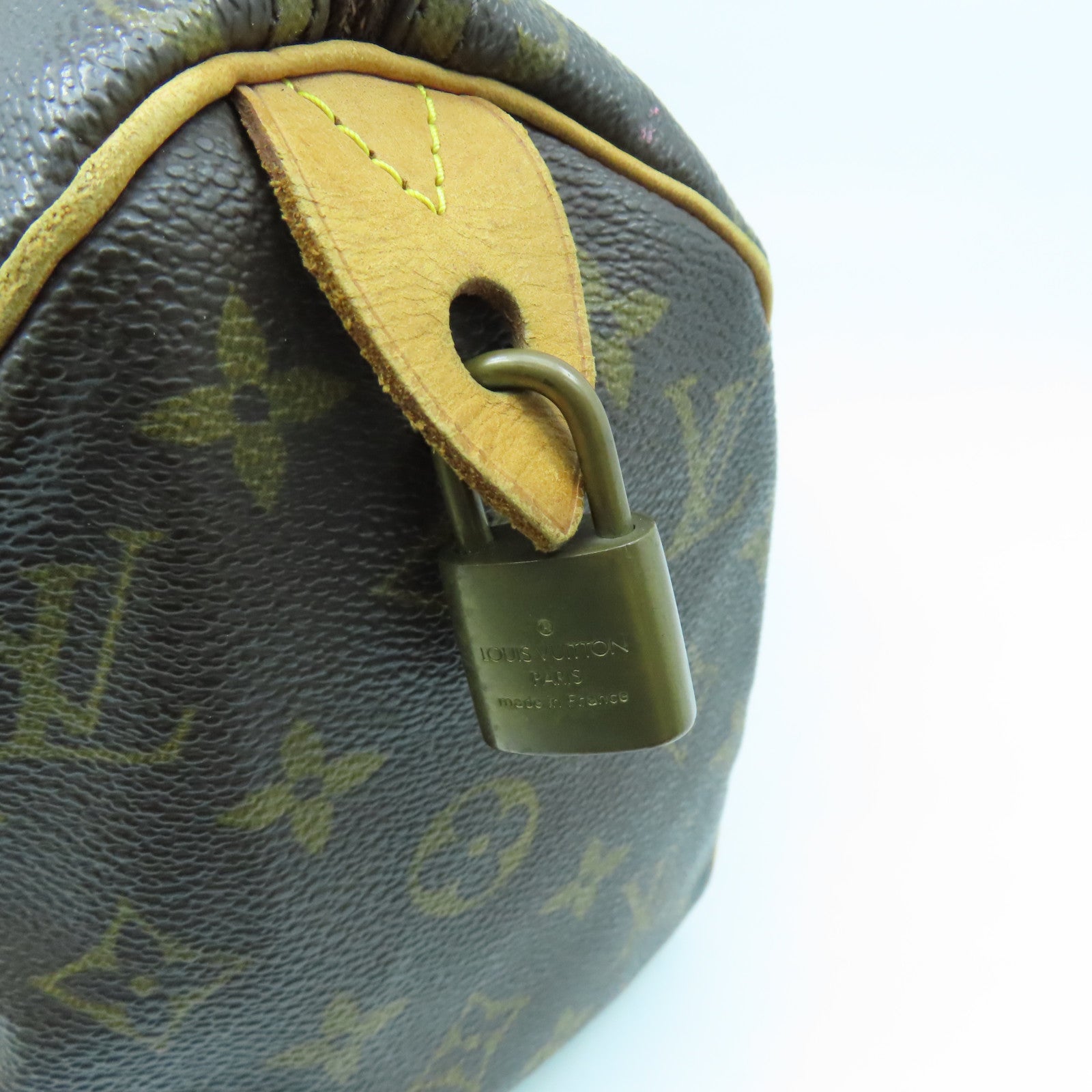 LOUIS VUITTON Monogram Speedy 25金扣手挽袋啡色