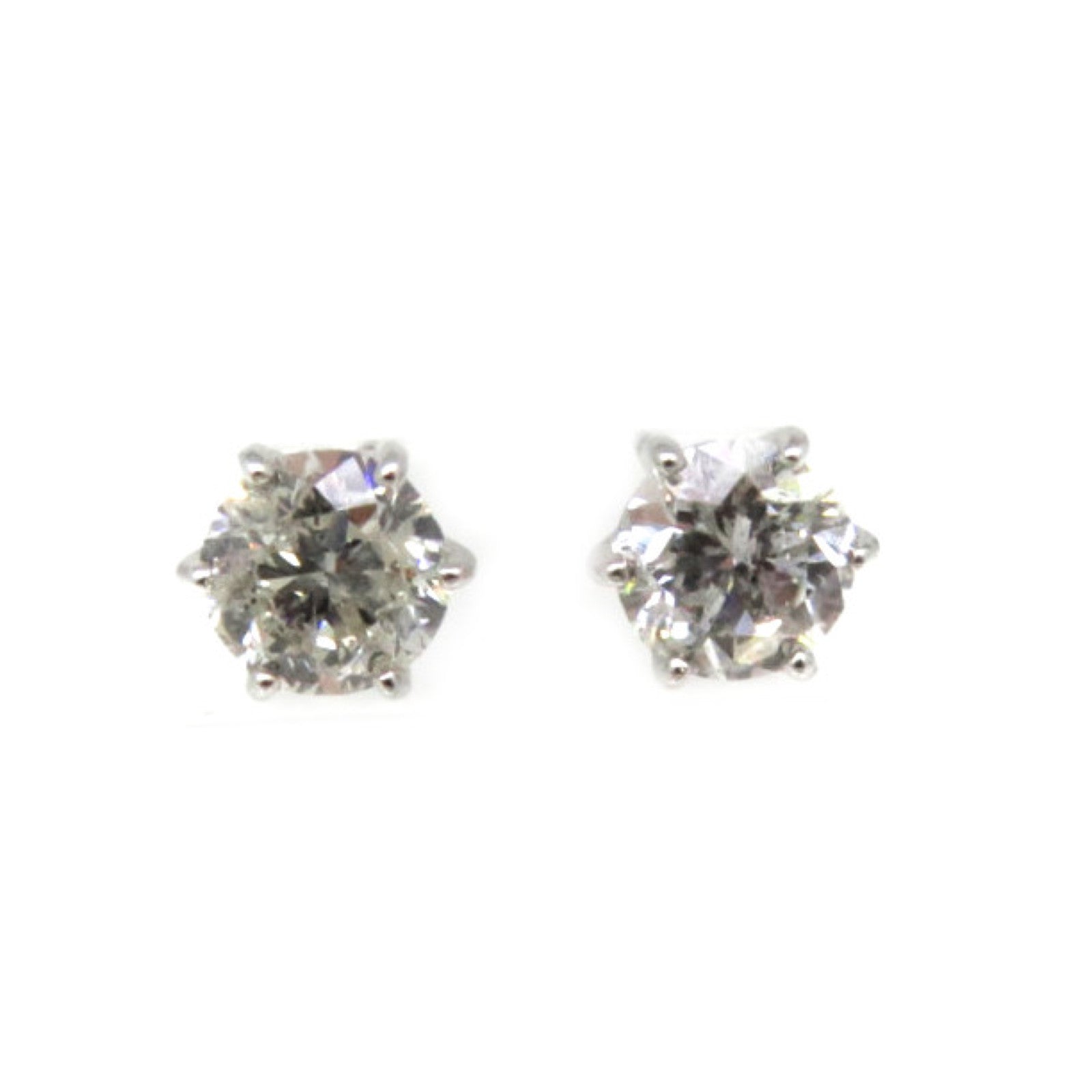 JEWELRY 18K白金/1.0ct钻石Diamond Earrings耳环