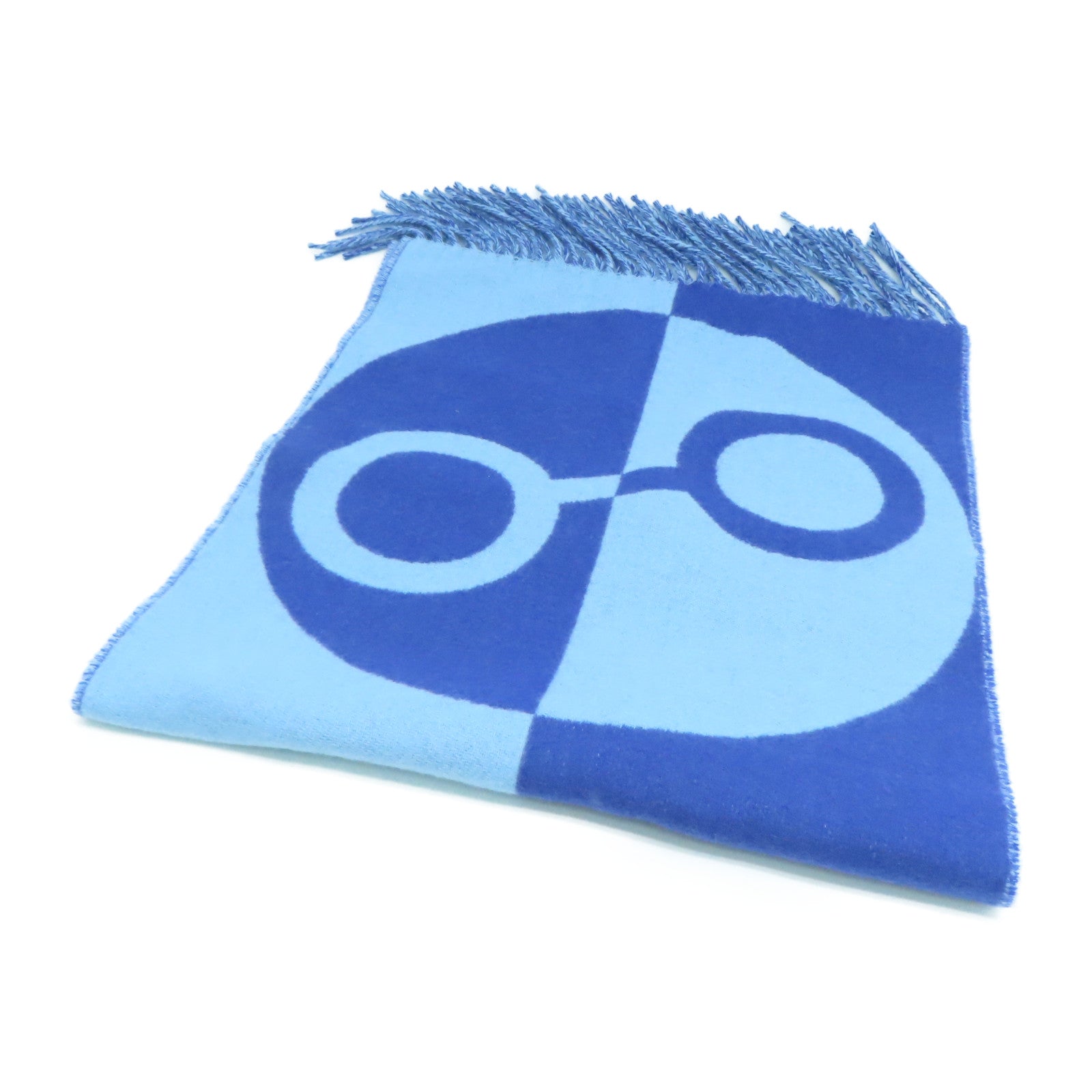 HERMES 羊绒Scarf颈巾蓝色