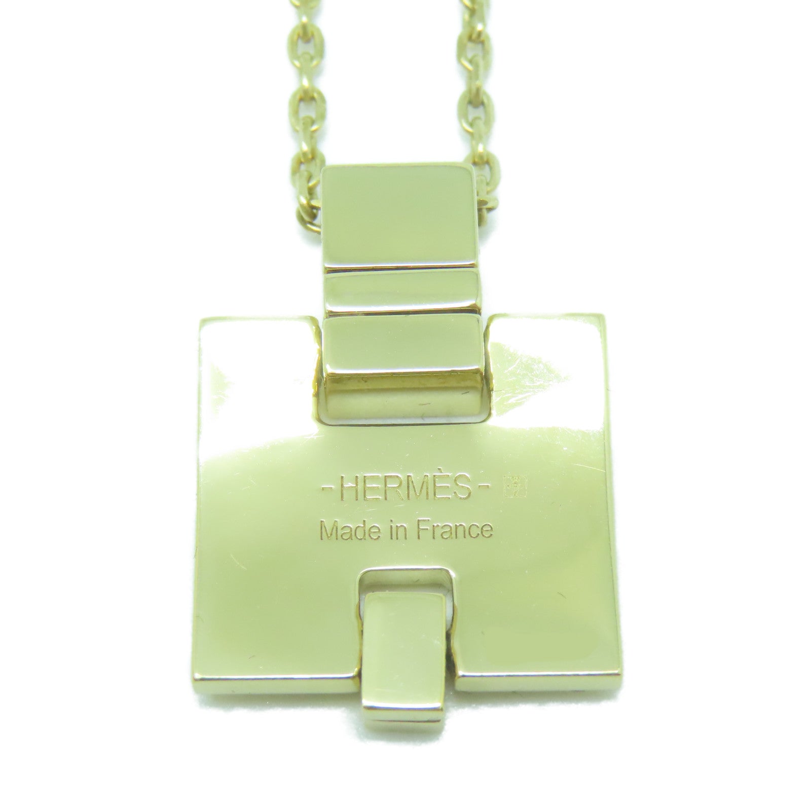 HERMES 金屬Eileen Necklace項鍊紅色/金色