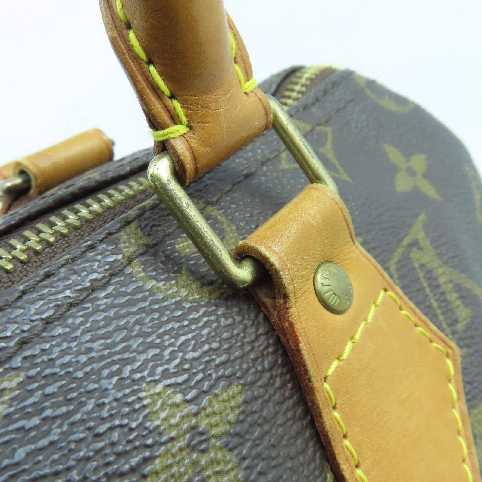 LOUIS VUITTON Monogram Speedy 25金扣手挽袋啡色
