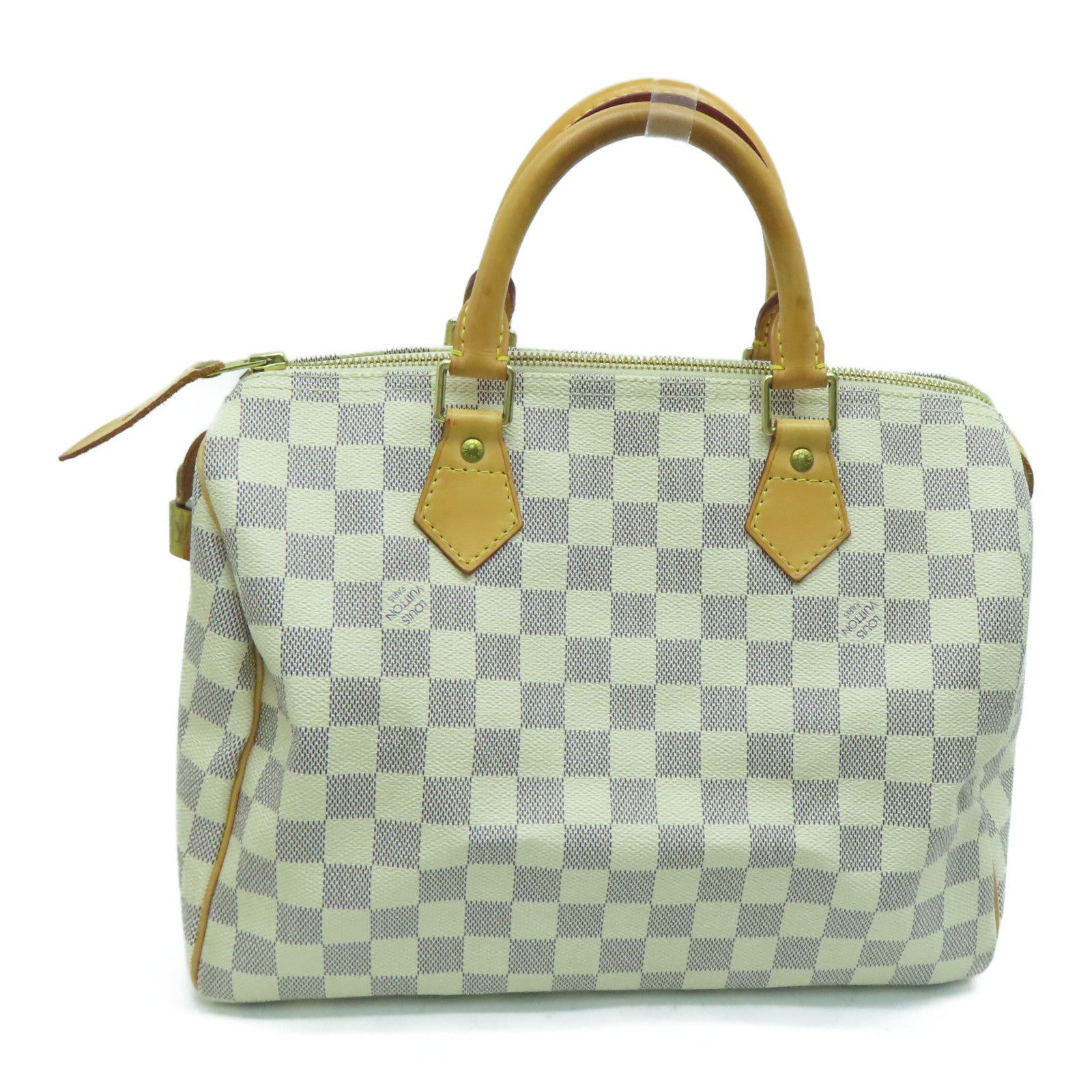 LOUIS VUITTON [Sharp Discount] Damier Azur Speedy 30 Gold Buckle Hand Bag Beige