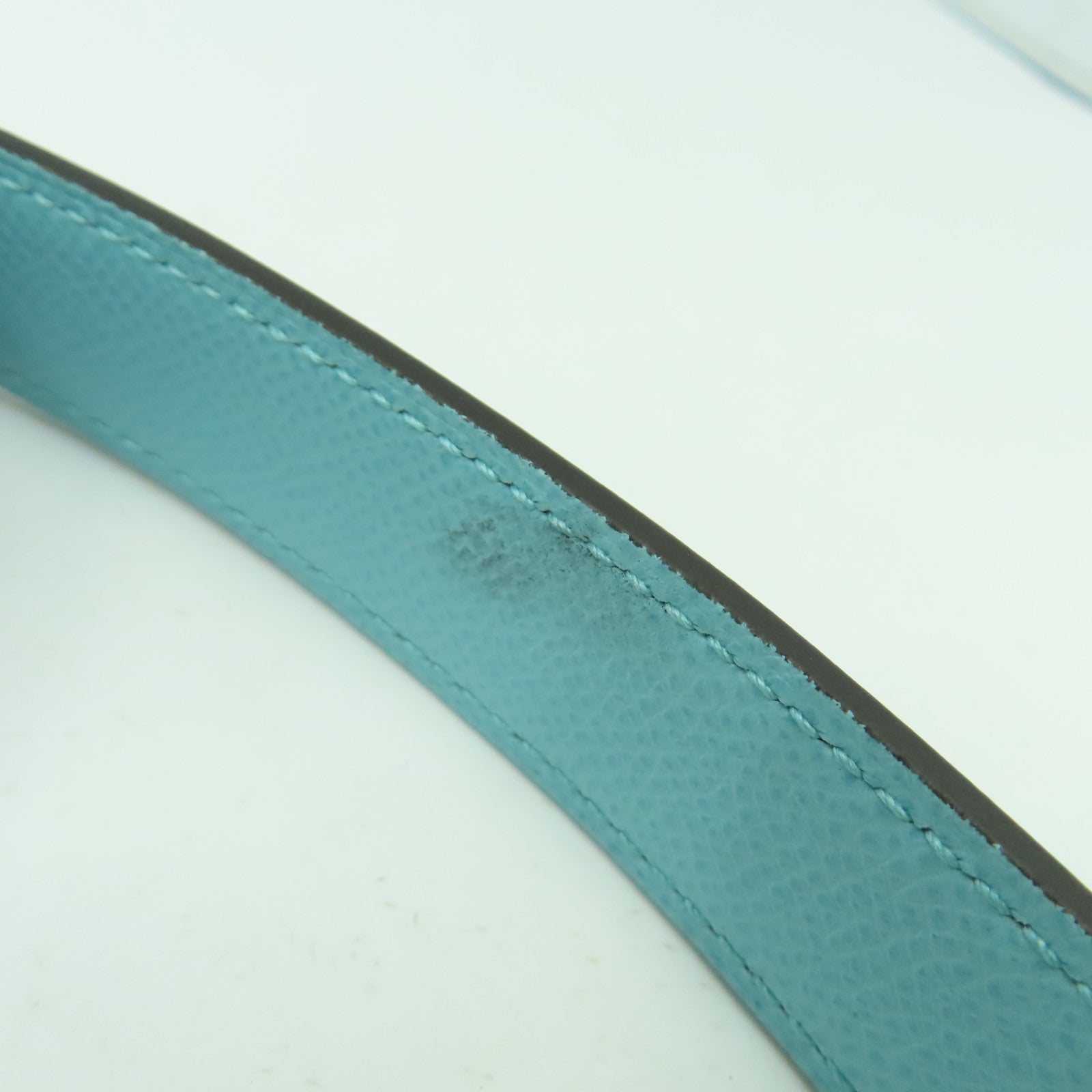 HERMES 【激減優惠】Swift皮革H Belt銀扣皮帶藍色
