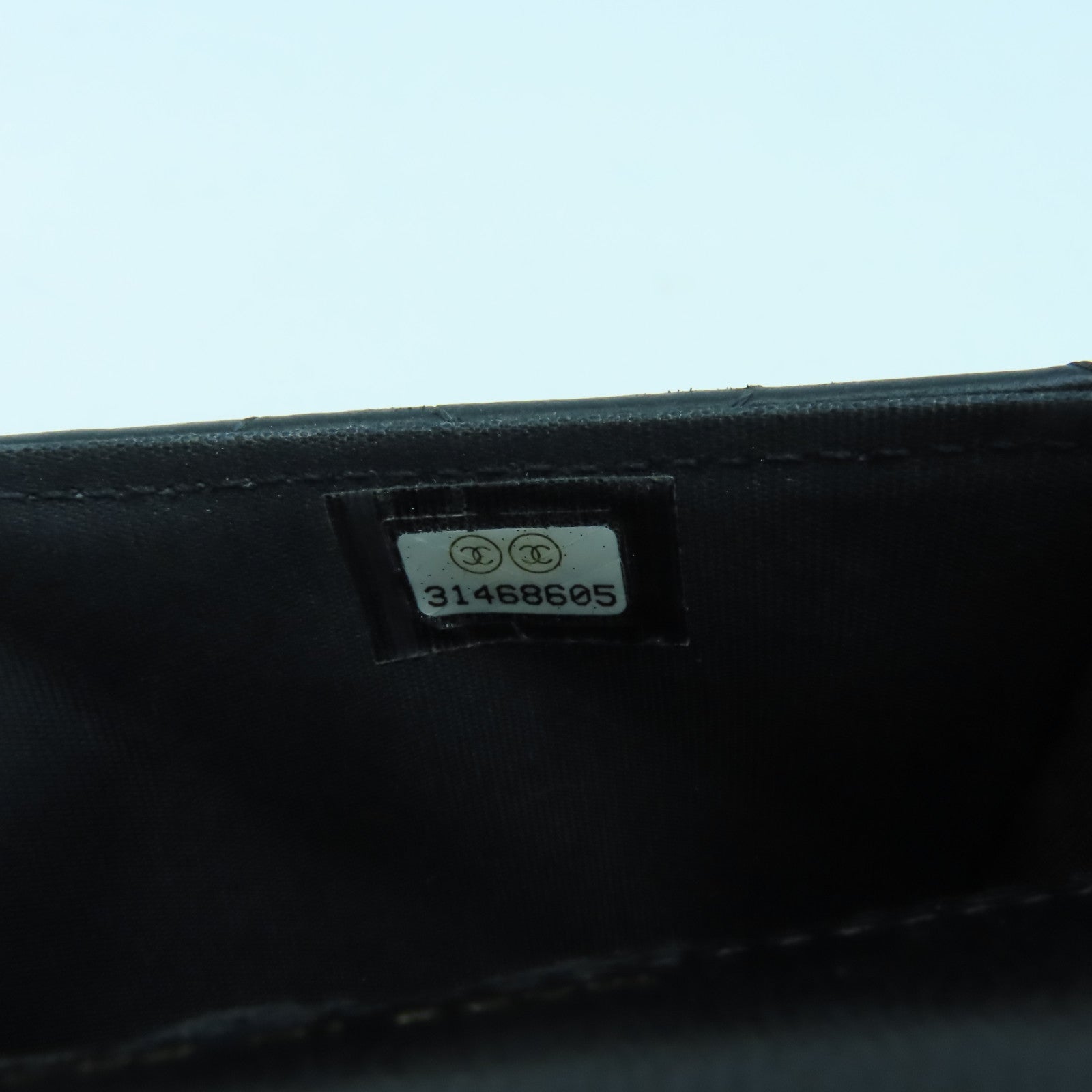 CHANEL 菱格羊皮皮革Chain Shoulder金扣鏈帶肩背袋黑色