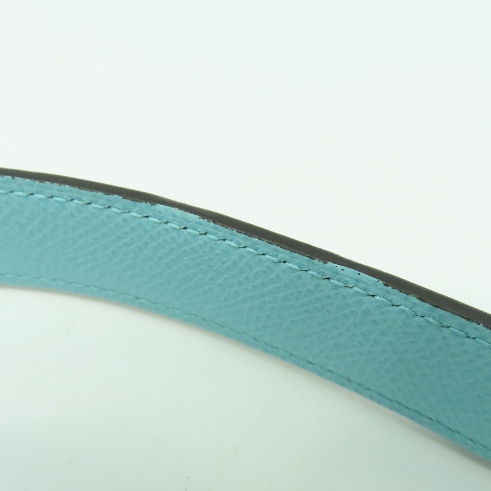 HERMES 【激減優惠】Swift皮革H Belt銀扣皮帶藍色