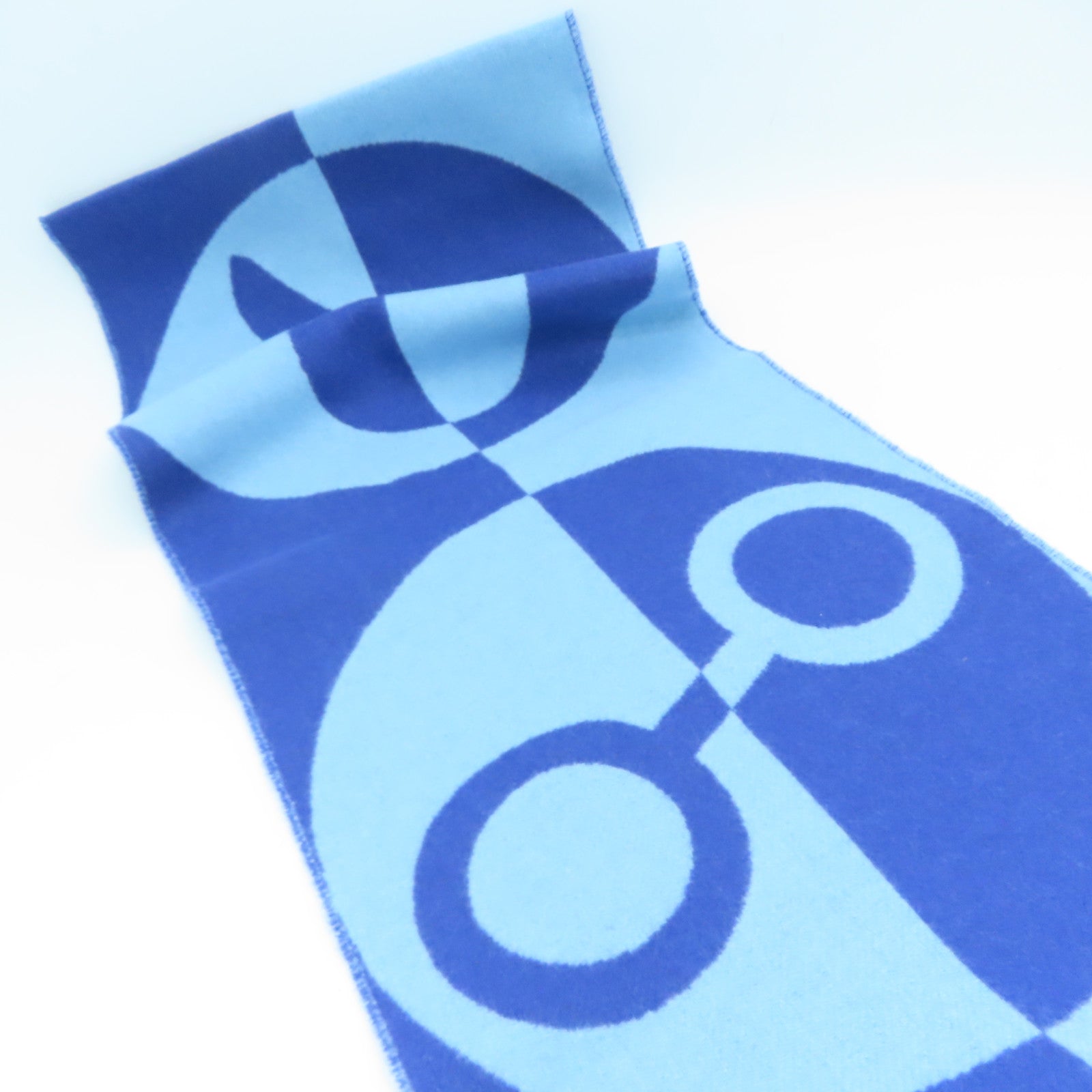 HERMES 羊绒Scarf颈巾蓝色