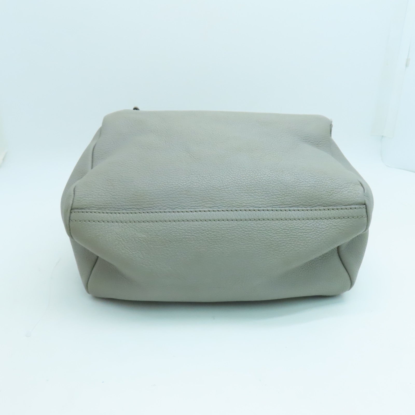 GIVENCHY 牛皮皮革Pandora手挽肩背两用袋银扣灰色