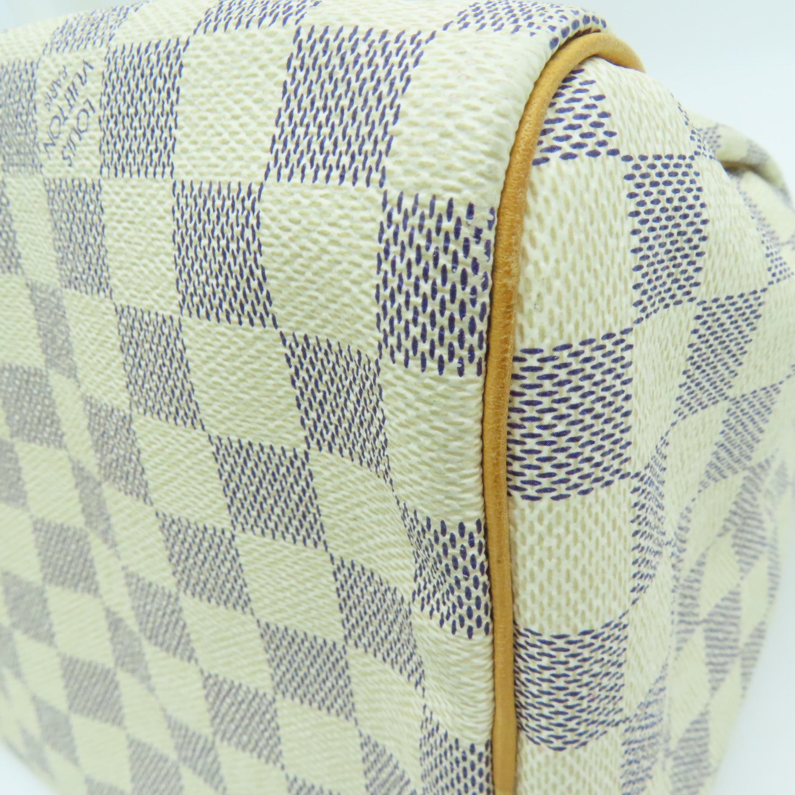 LOUIS VUITTON [Sharp Discount] Damier Azur Speedy 30 Gold Buckle Hand Bag Beige