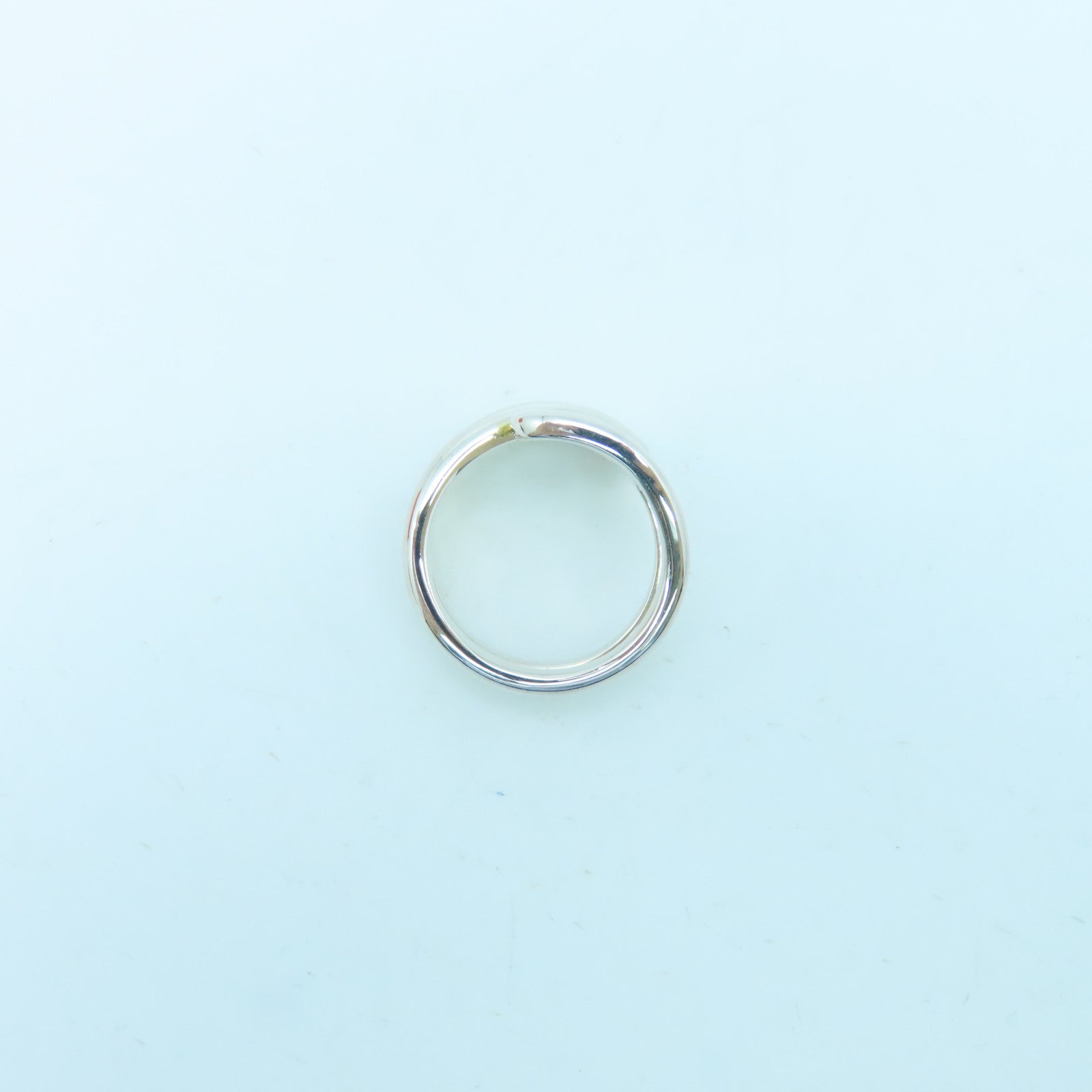 HERMES 925 Sterling Silver Chaine D'ancre Twist Ring Ring US#6.75