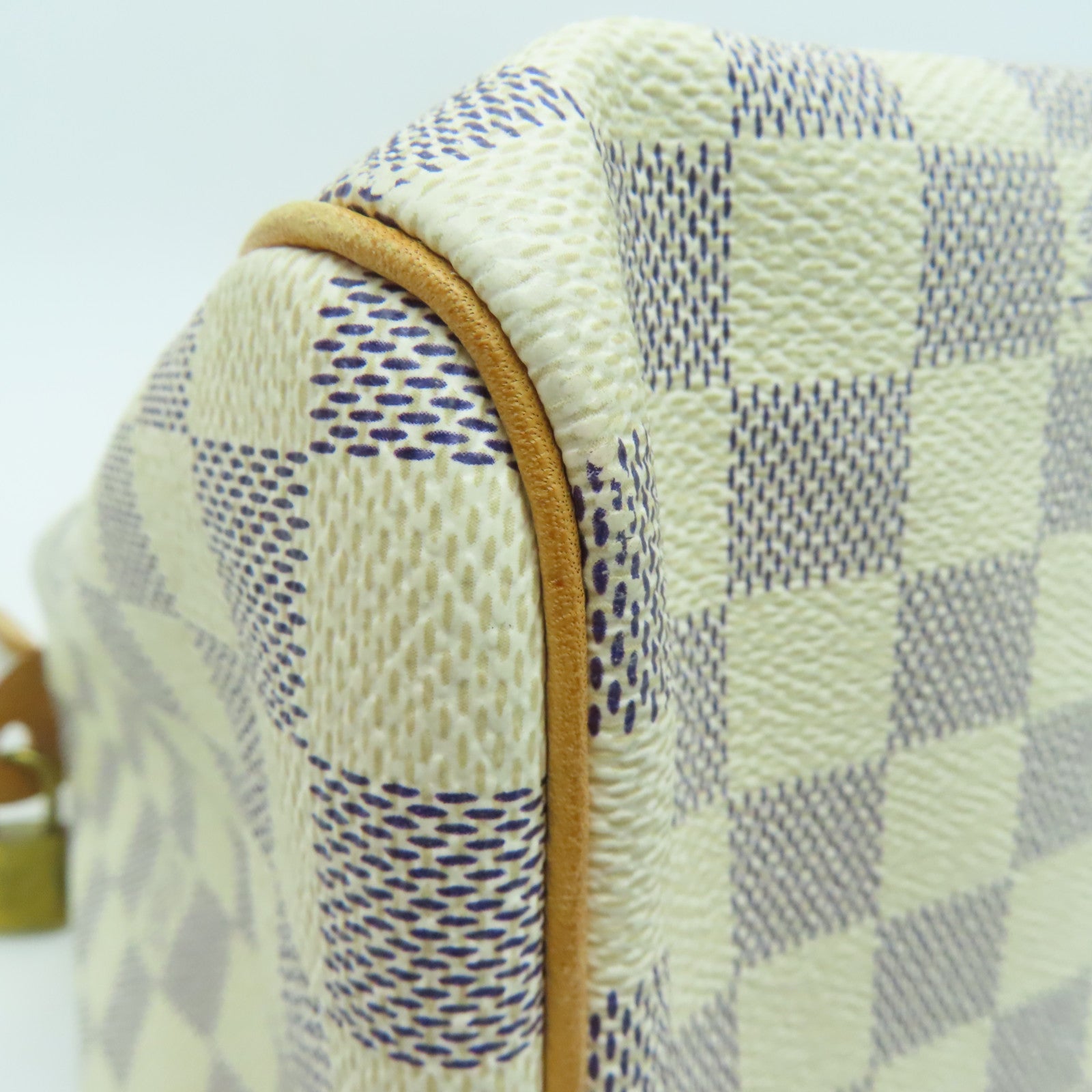 LOUIS VUITTON [Sharp Discount] Damier Azur Speedy 30 Gold Buckle Hand Bag Beige