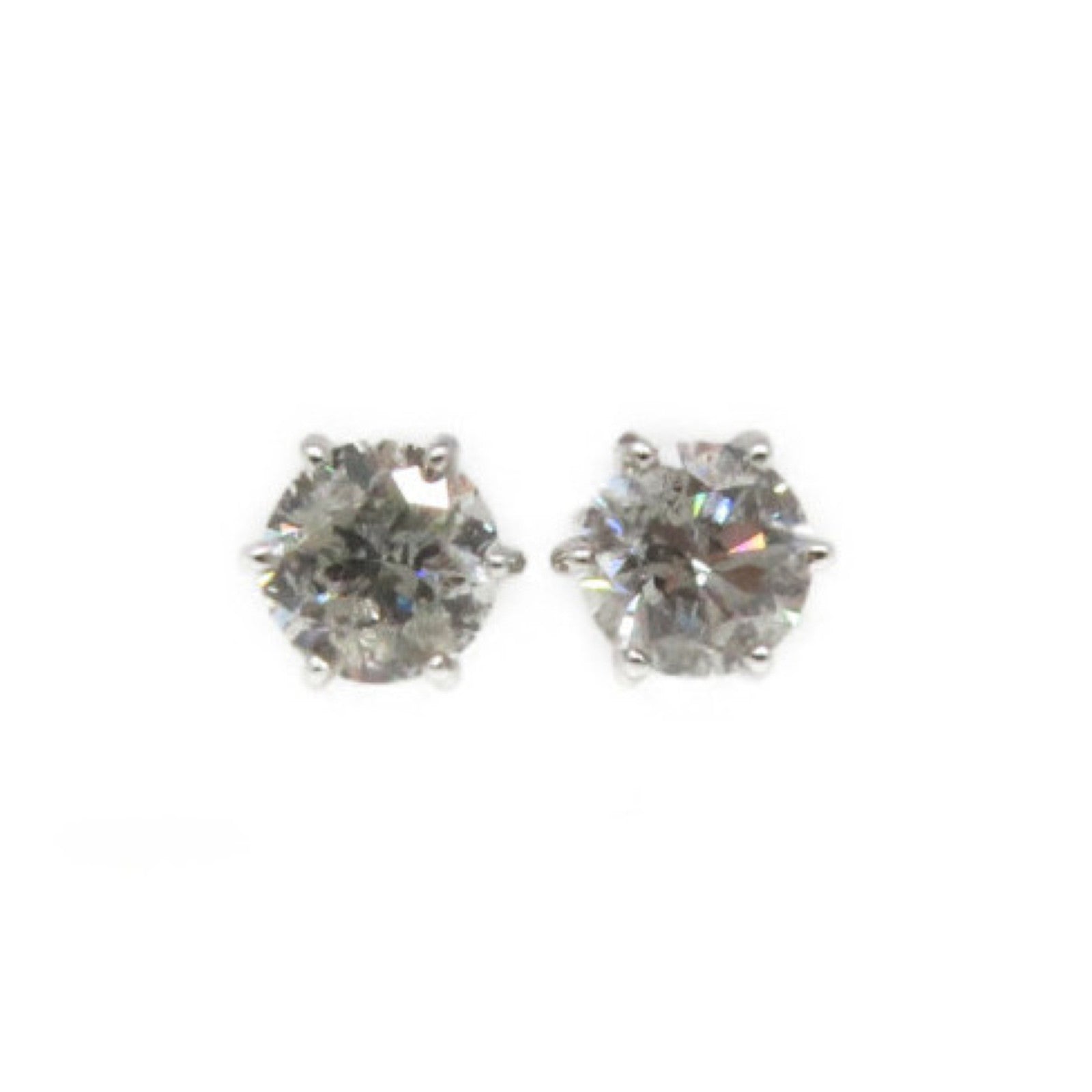 JEWELRY 18K白金/1.0ct钻石Diamond Earrings耳环
