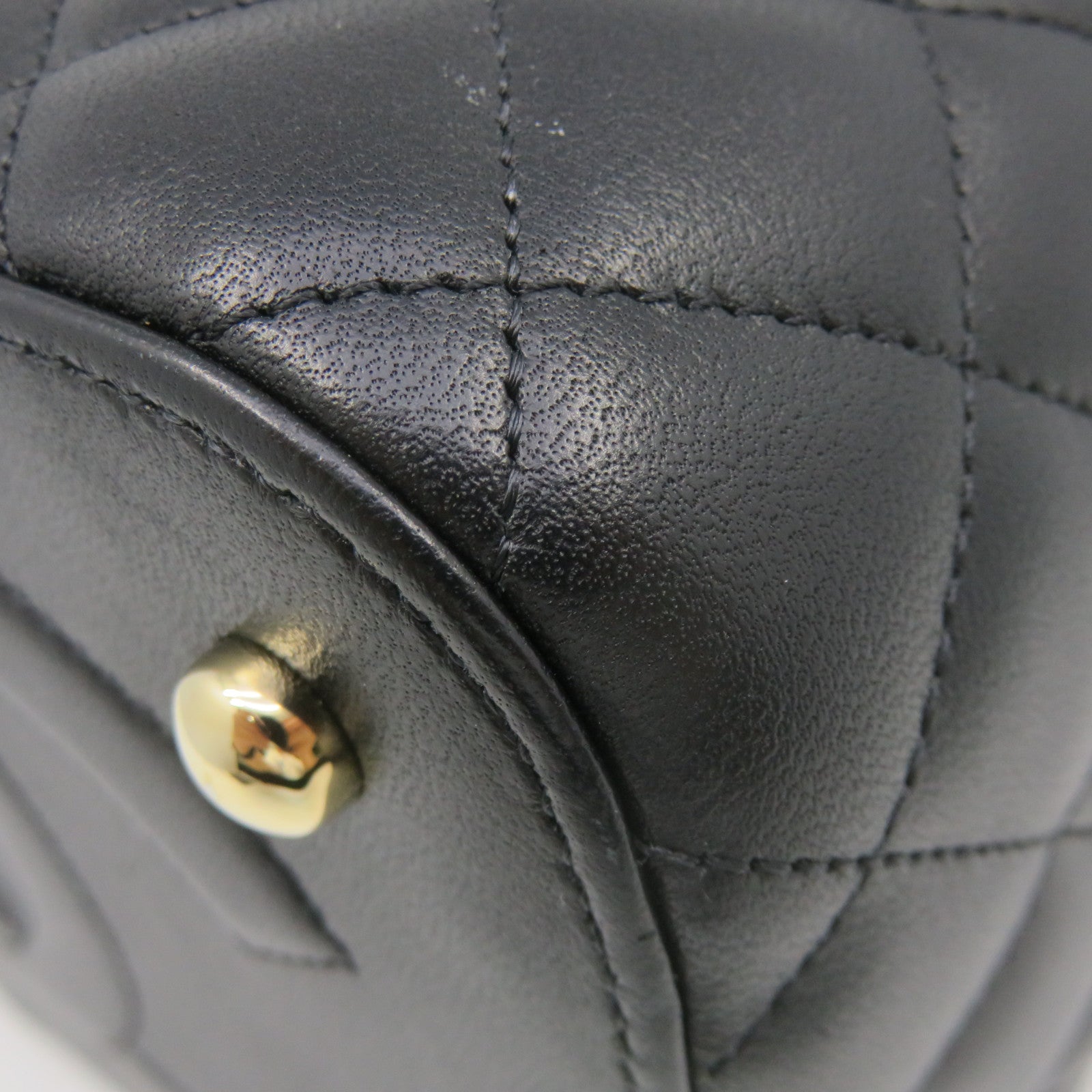CHANEL 【激減優惠】菱格羊皮皮革金扣Small Vanity Case 2way Shoulder Bag鏈帶手挽肩背兩用袋黑色