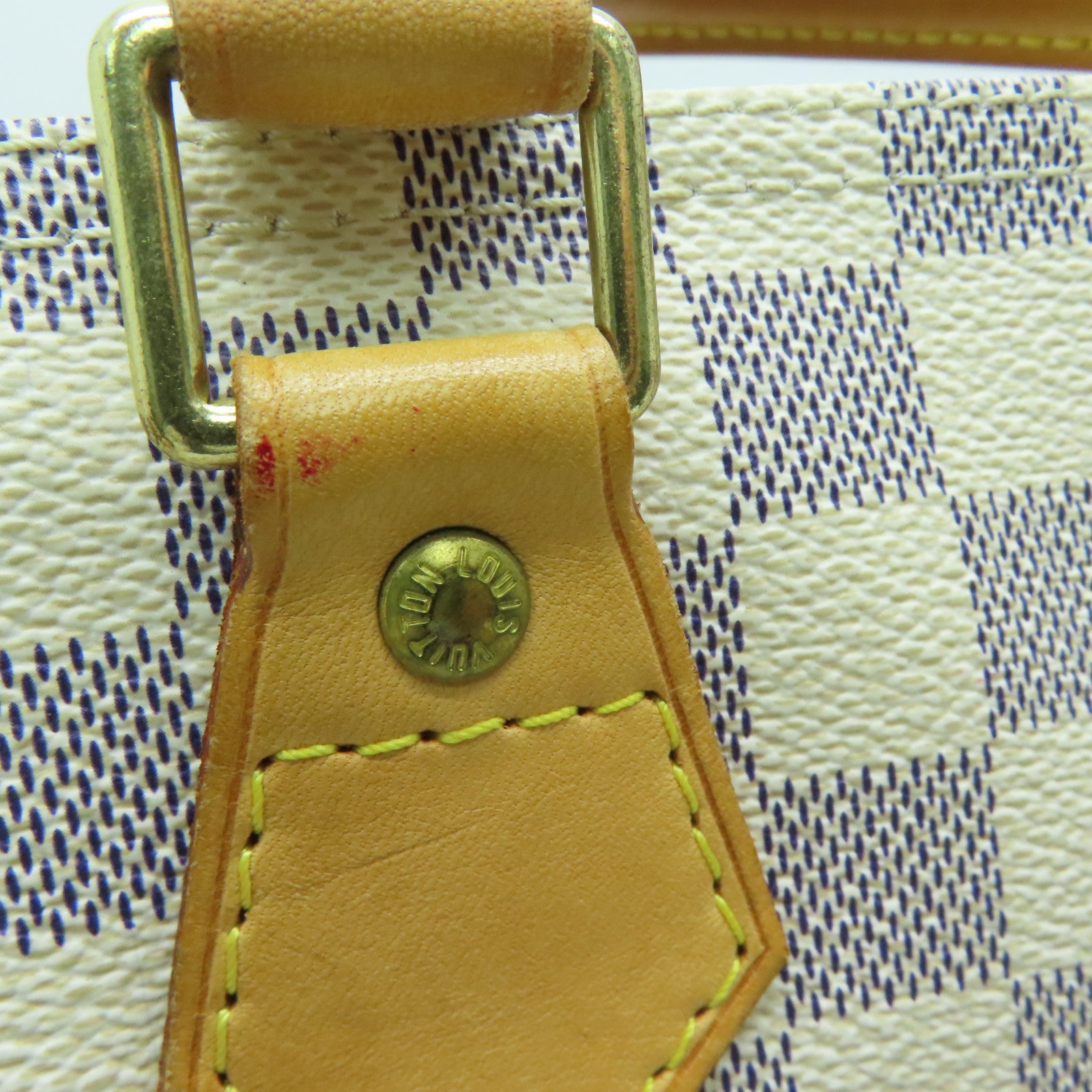 LOUIS VUITTON [Sharp Discount] Damier Azur Speedy 30 Gold Buckle Hand Bag Beige
