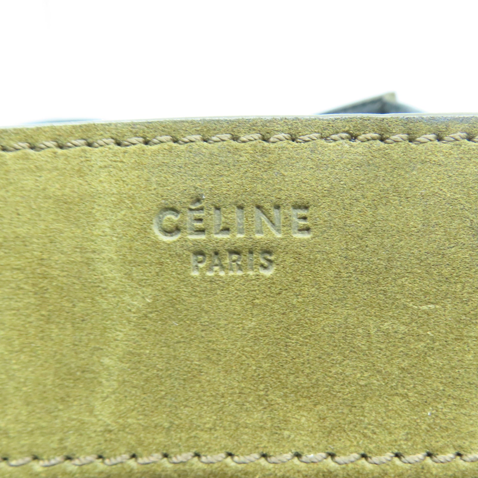 CELINE 牛皮皮革Luggage黑扣手挽袋啡色