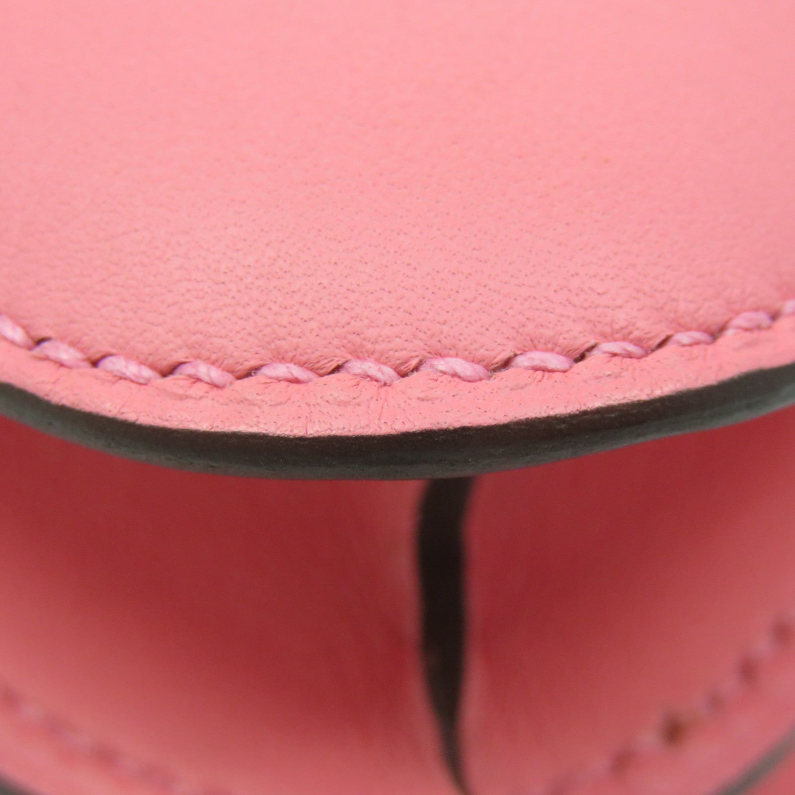 HERMES Swift皮革Constance Mini Shoulder Bag银扣肩背袋Rose Azalee粉红色