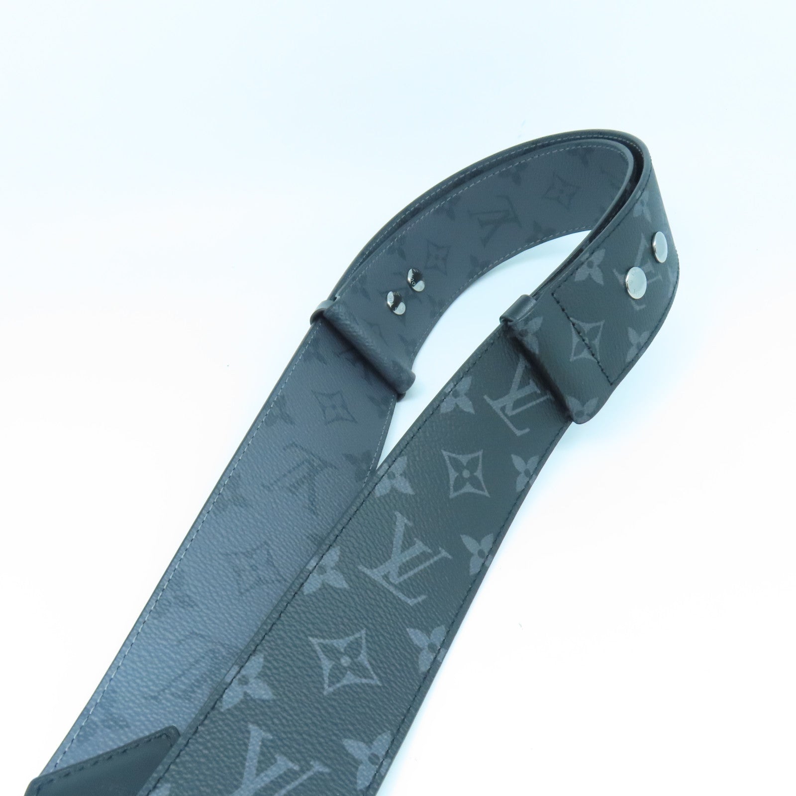 LOUIS VUITTON Monogram Eclipse Shoulder Strap肩背帶黑色