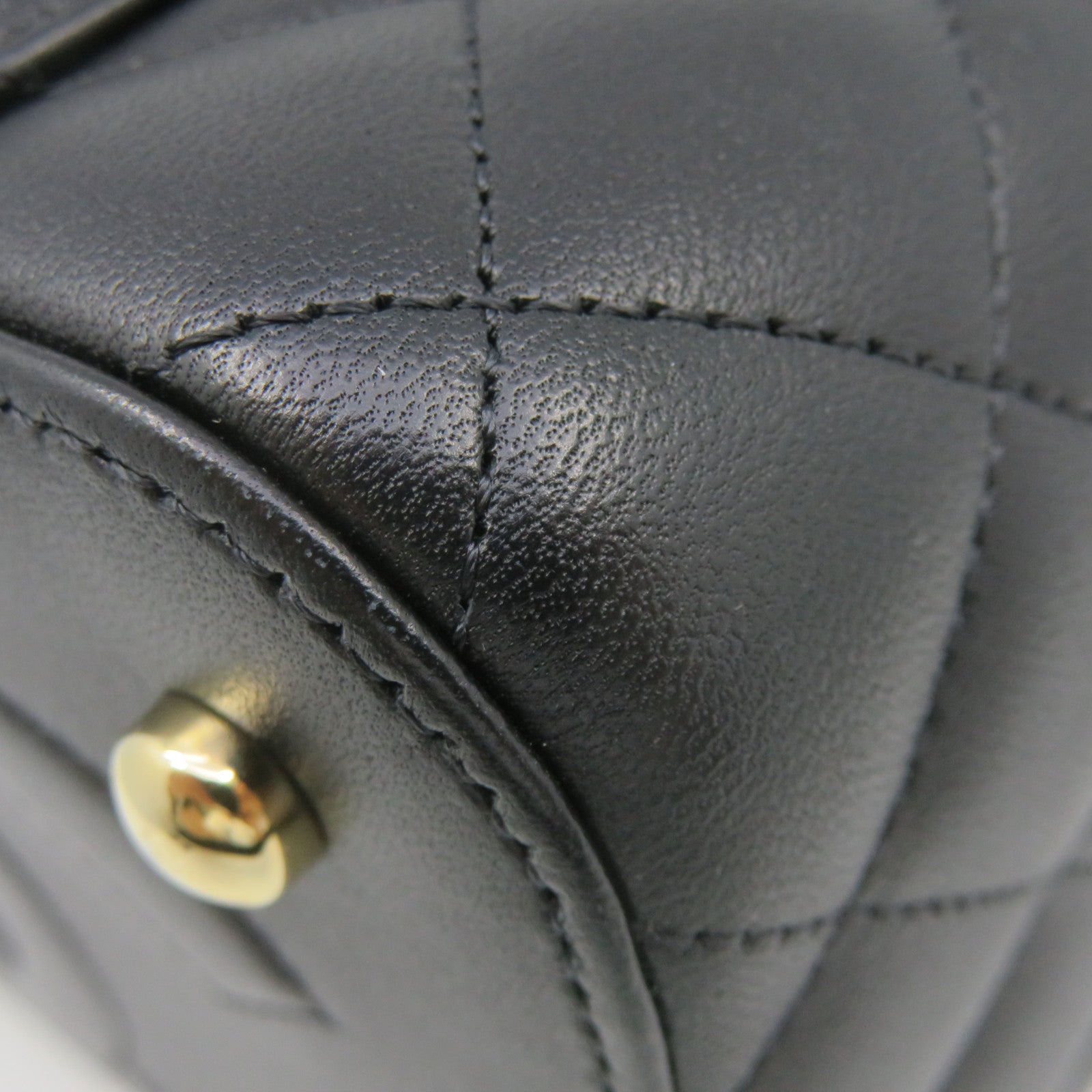 CHANEL 【激減優惠】菱格羊皮皮革金扣Small Vanity Case 2way Shoulder Bag鏈帶手挽肩背兩用袋黑色