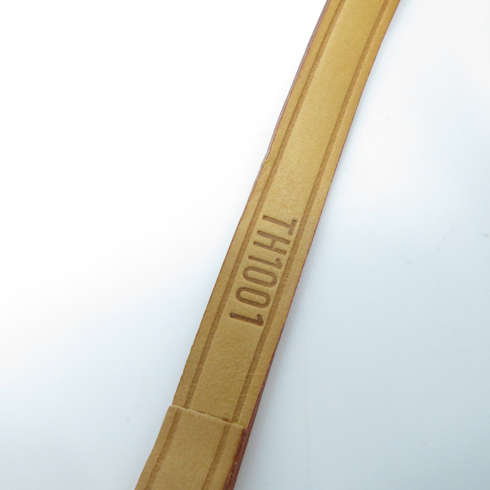 LOUIS VUITTON 皮革Strap金扣肩背帶啡色