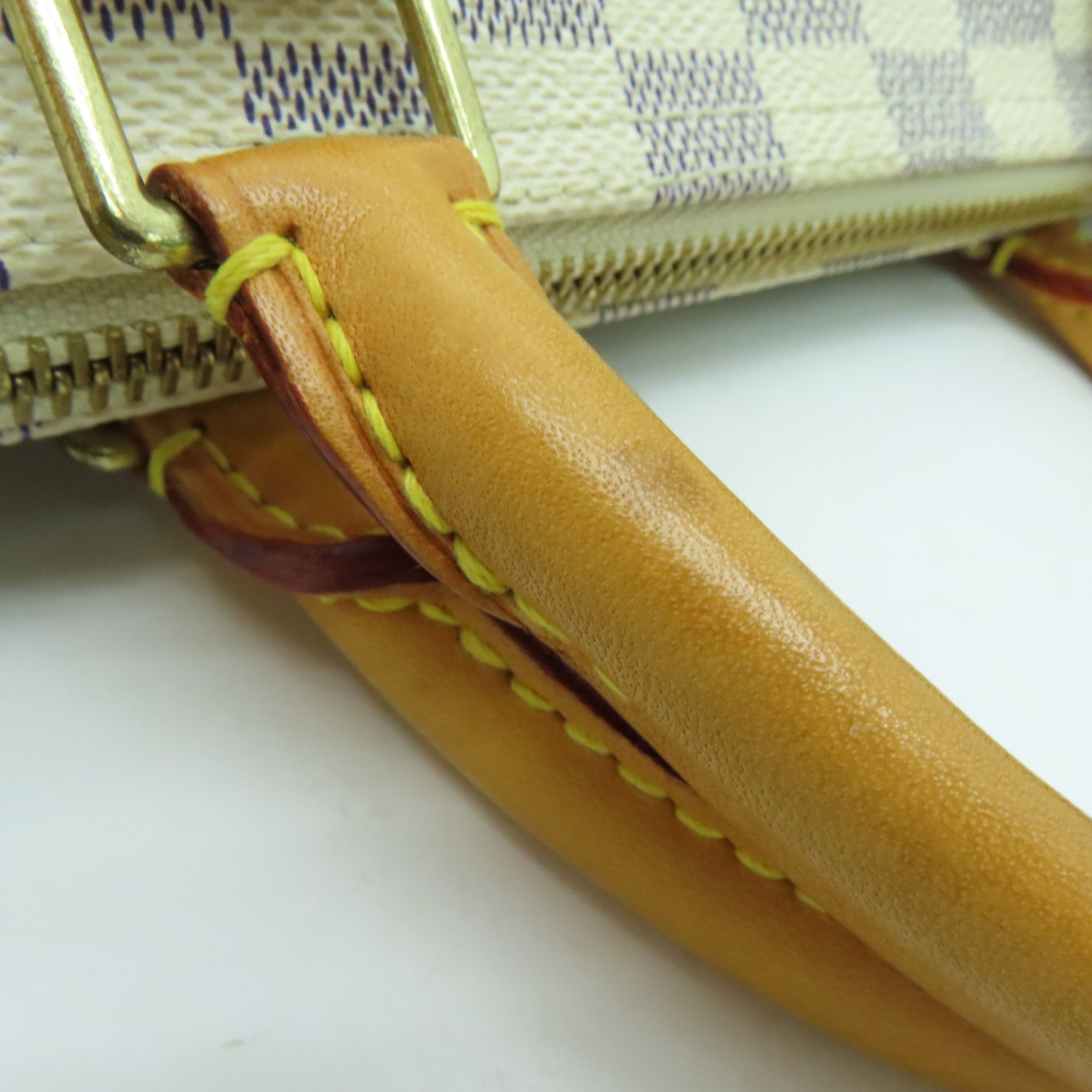 LOUIS VUITTON [Sharp Discount] Damier Azur Speedy 30 Gold Buckle Hand Bag Beige
