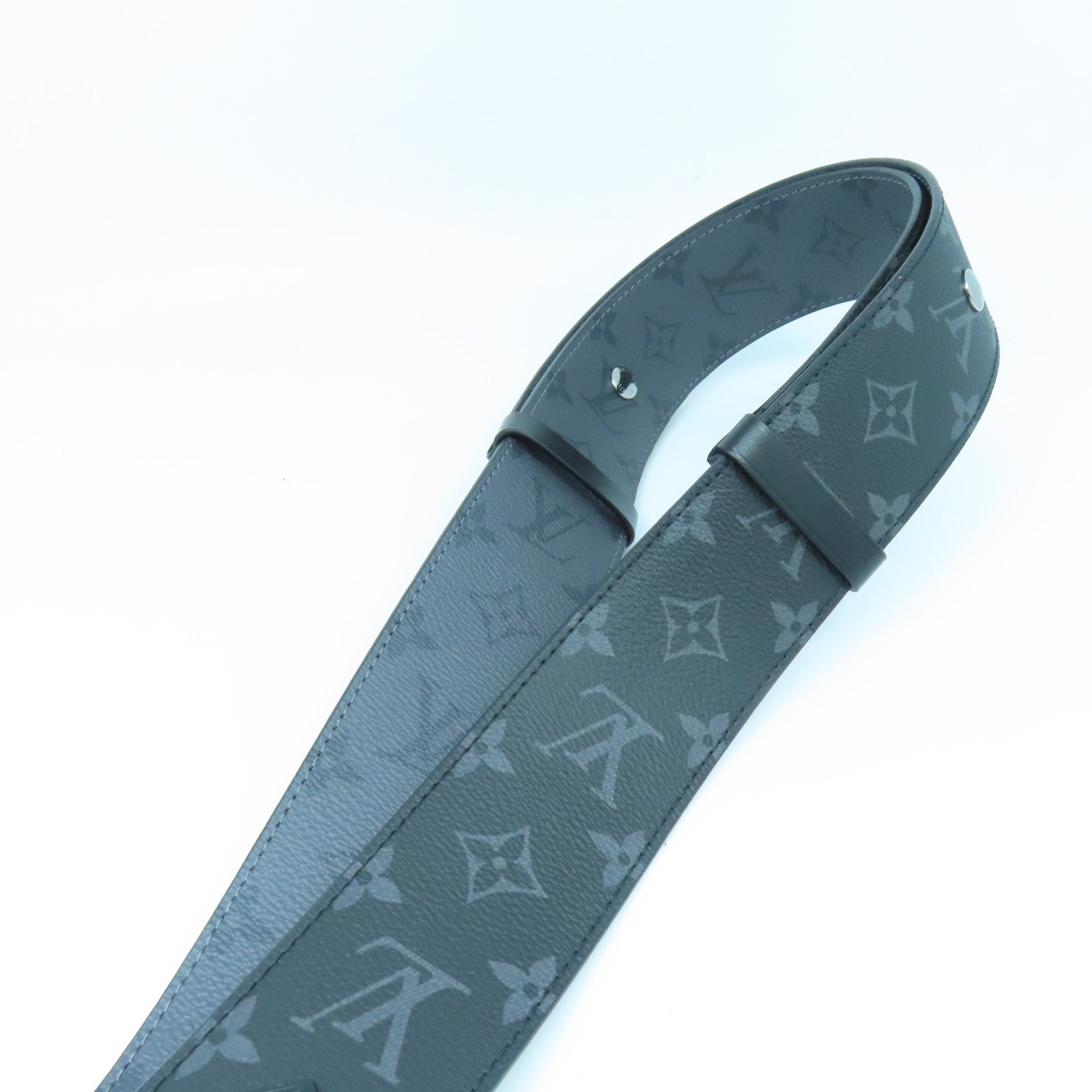 LOUIS VUITTON Monogram Eclipse Shoulder Strap肩背帶黑色