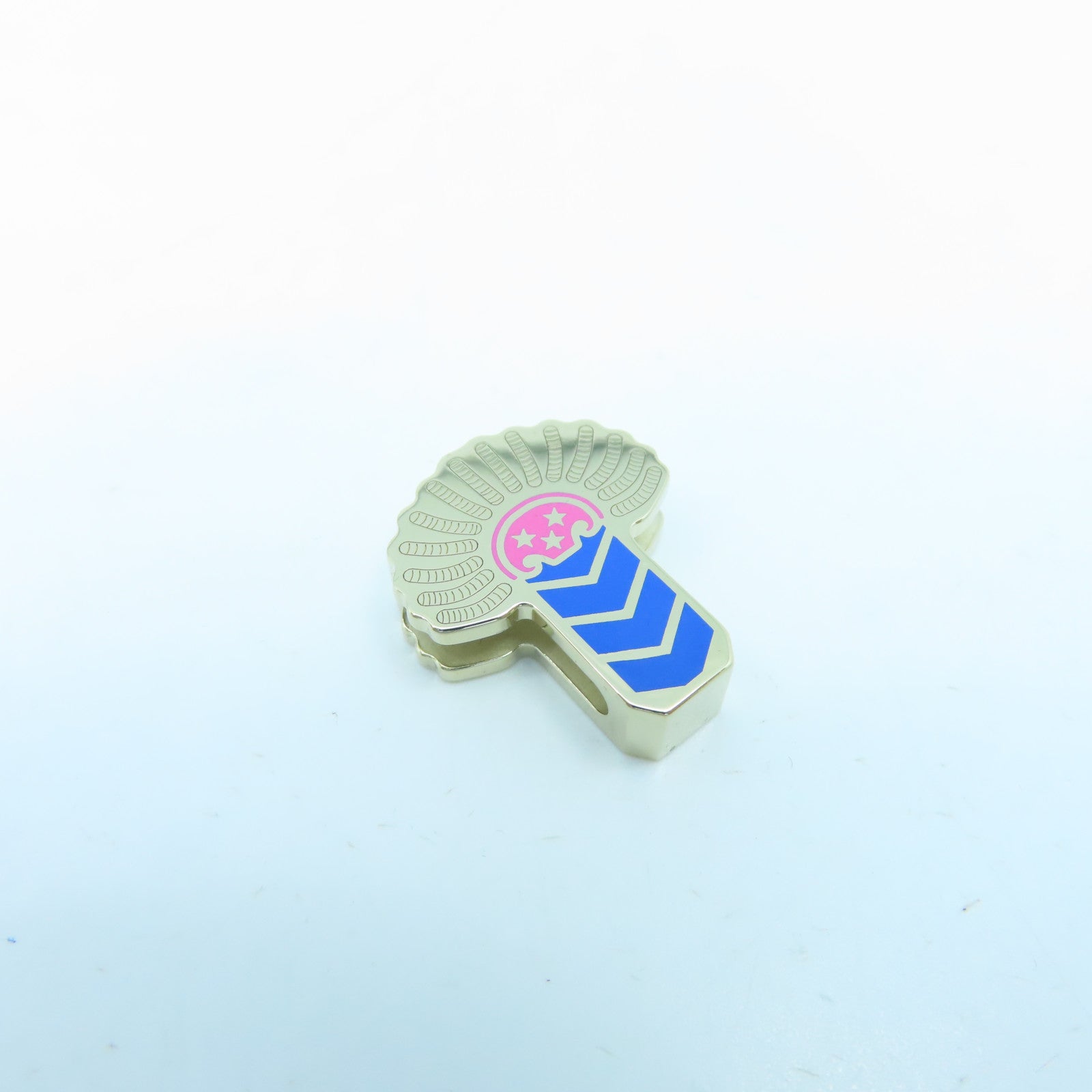 HERMES Scarf Ring Metal Scarf Buckle Gold/Pink/Blue