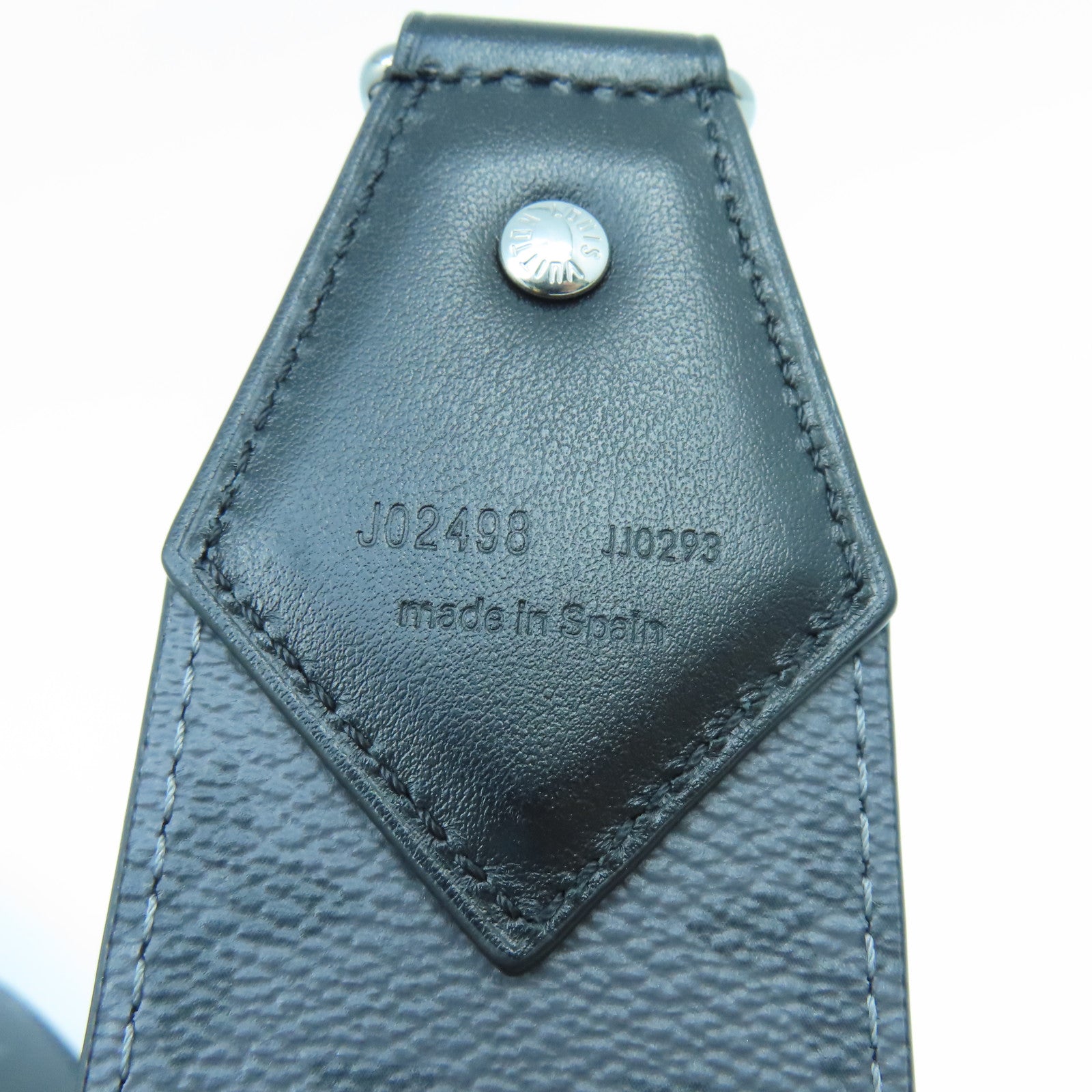 LOUIS VUITTON Monogram Eclipse Shoulder Strap肩背帶黑色