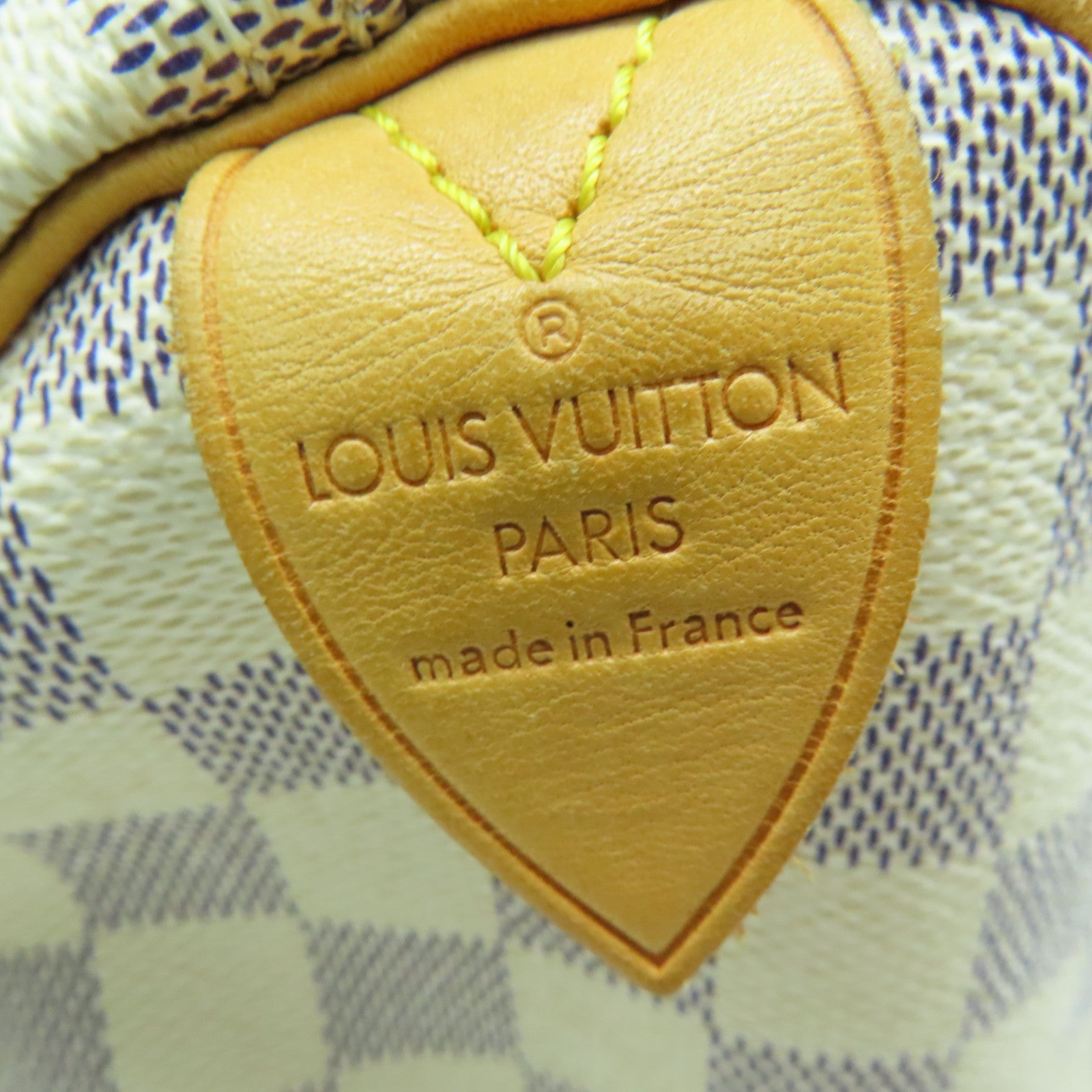 LOUIS VUITTON [Sharp Discount] Damier Azur Speedy 30 Gold Buckle Hand Bag Beige