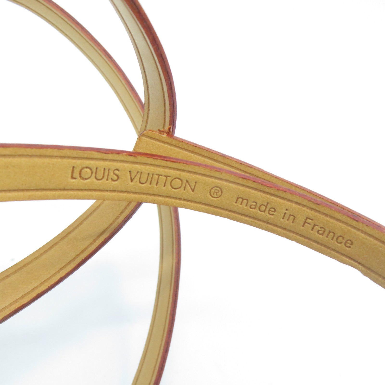 LOUIS VUITTON 皮革Strap金扣肩背帶啡色