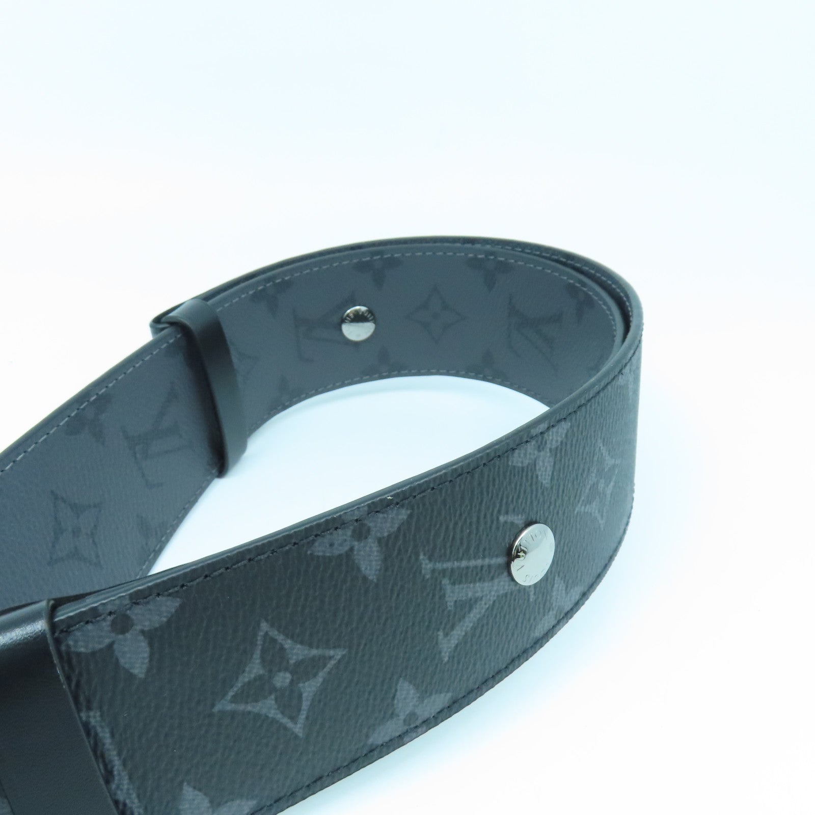 LOUIS VUITTON Monogram Eclipse Shoulder Strap肩背帶黑色