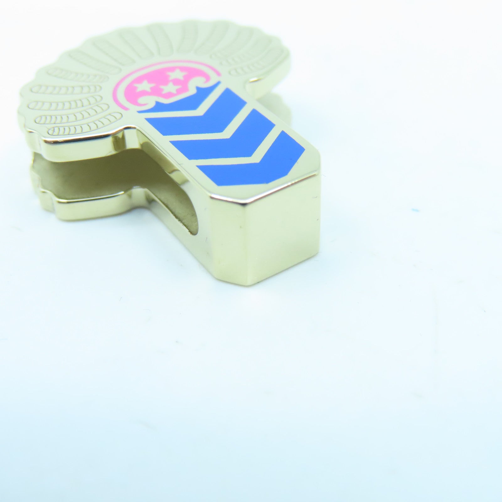 HERMES Scarf Ring Metal Scarf Buckle Gold/Pink/Blue