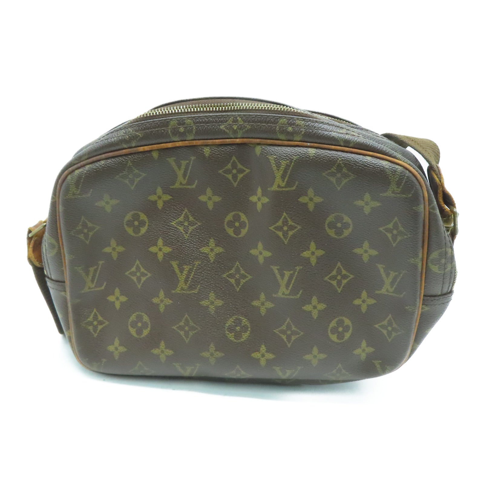 LOUIS VUITTON 【激減優惠】Monogram Reporter金扣肩背袋棕色