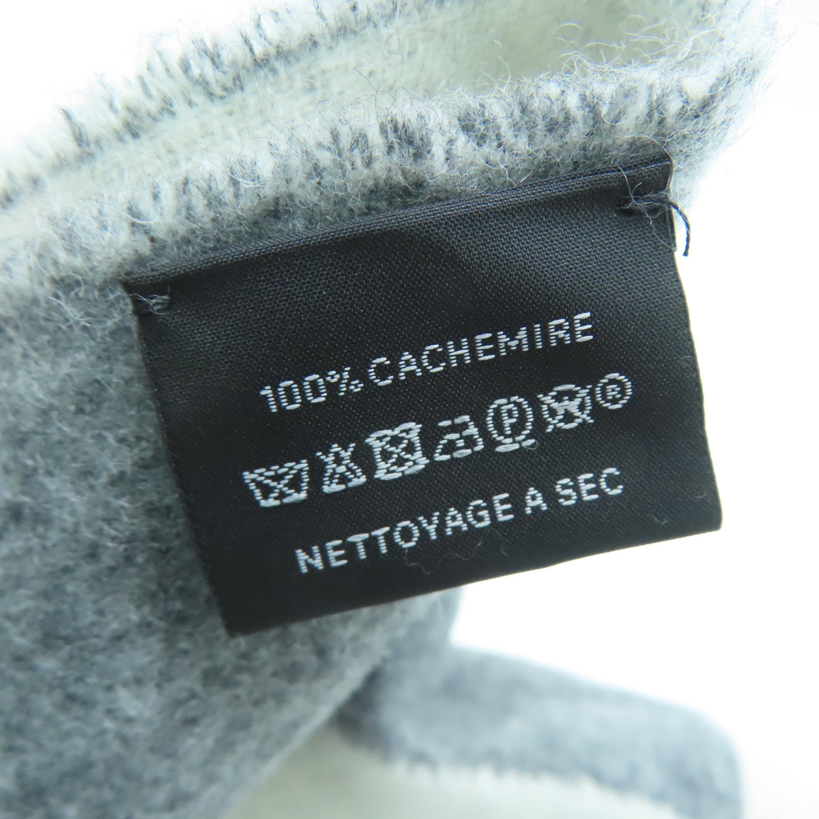 HERMES 羊绒Scarf颈巾灰色