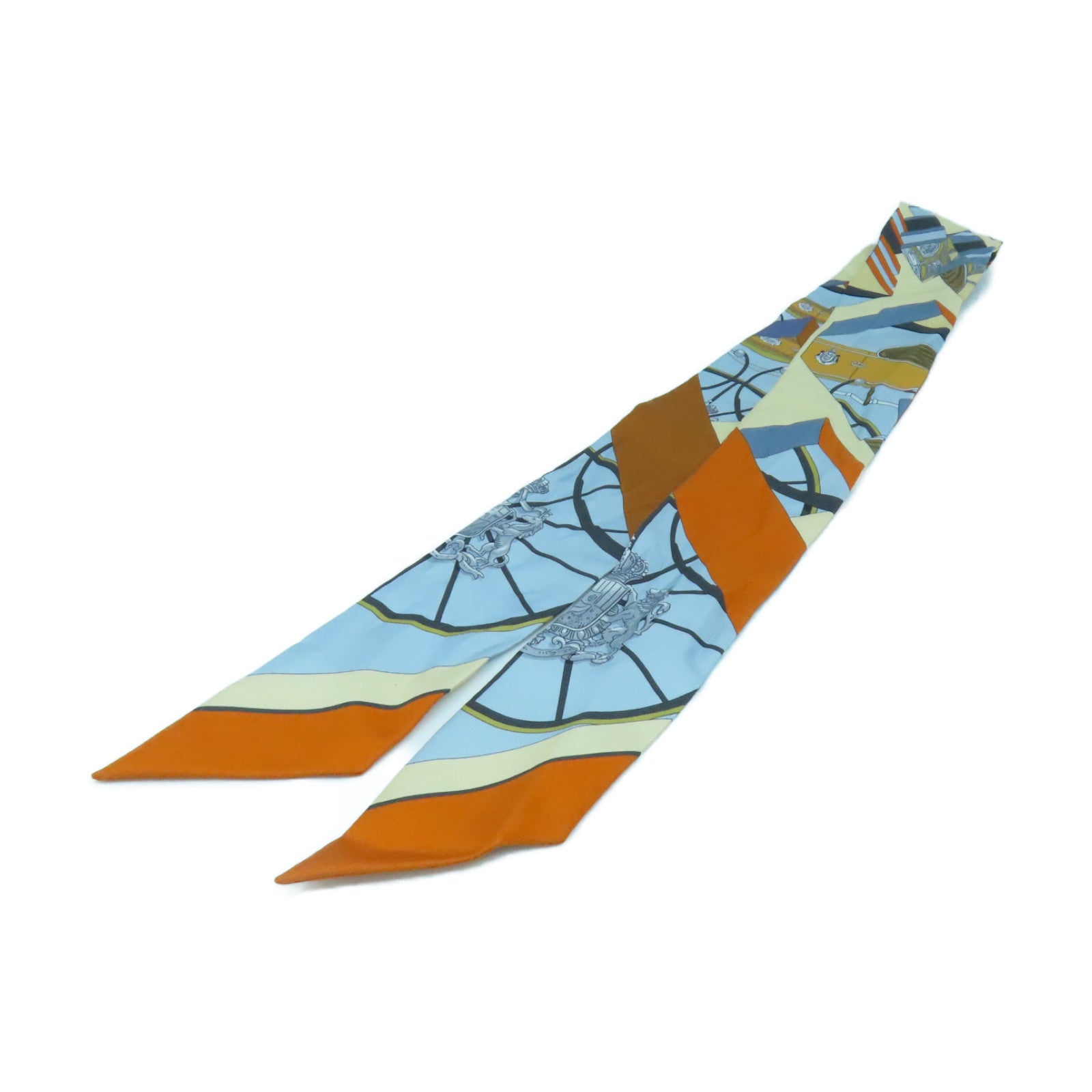 HERMES 絲質Twilly絲巾彩色