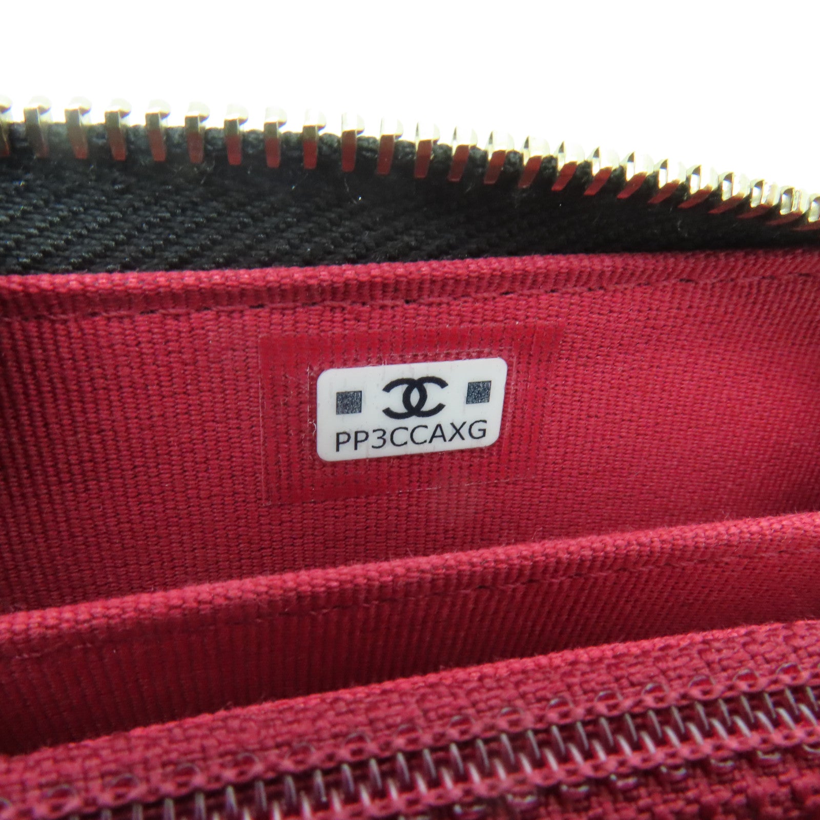 CHANEL 菱格羊皮皮革Coin Case金扣零錢包黑色