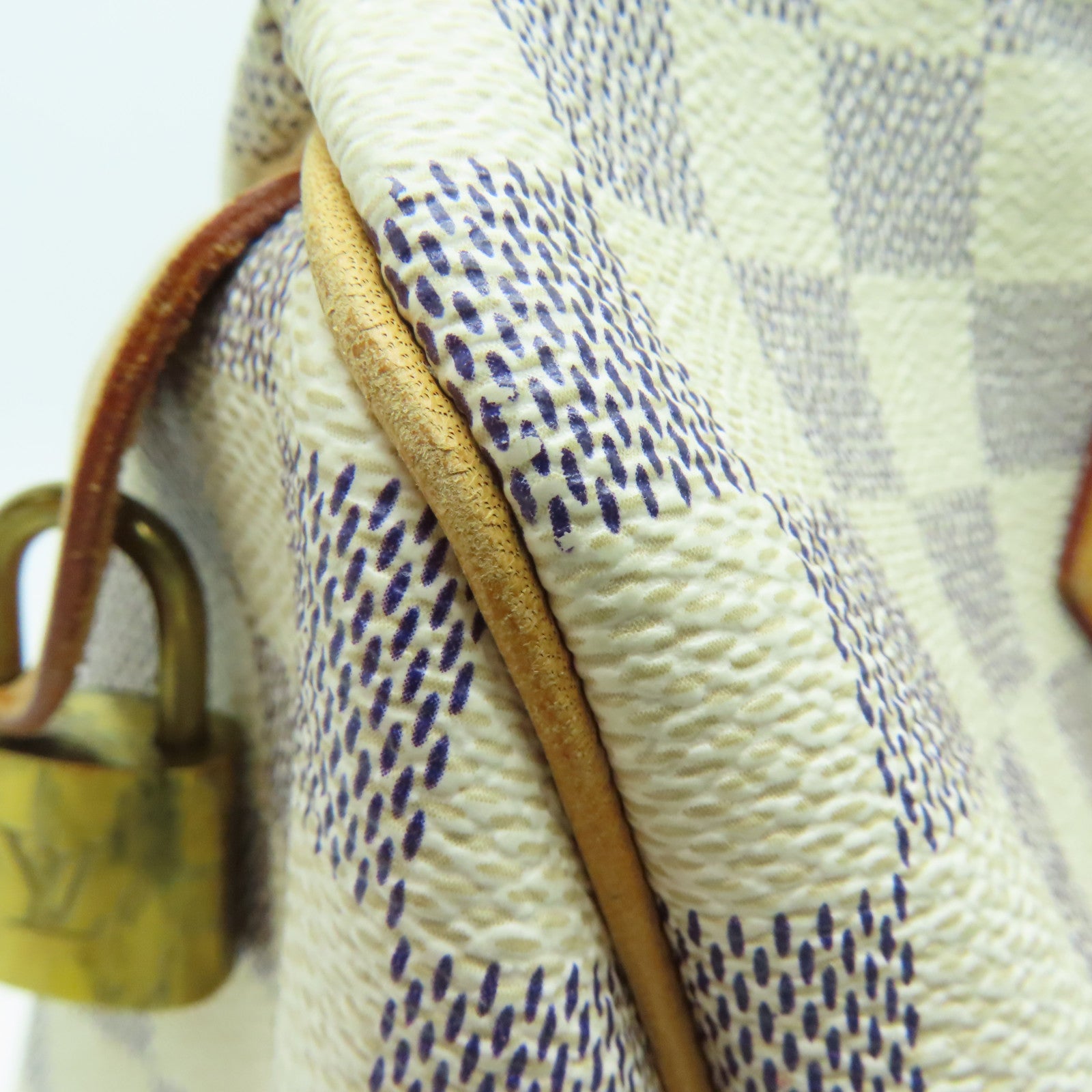 LOUIS VUITTON [Sharp Discount] Damier Azur Speedy 30 Gold Buckle Hand Bag Beige