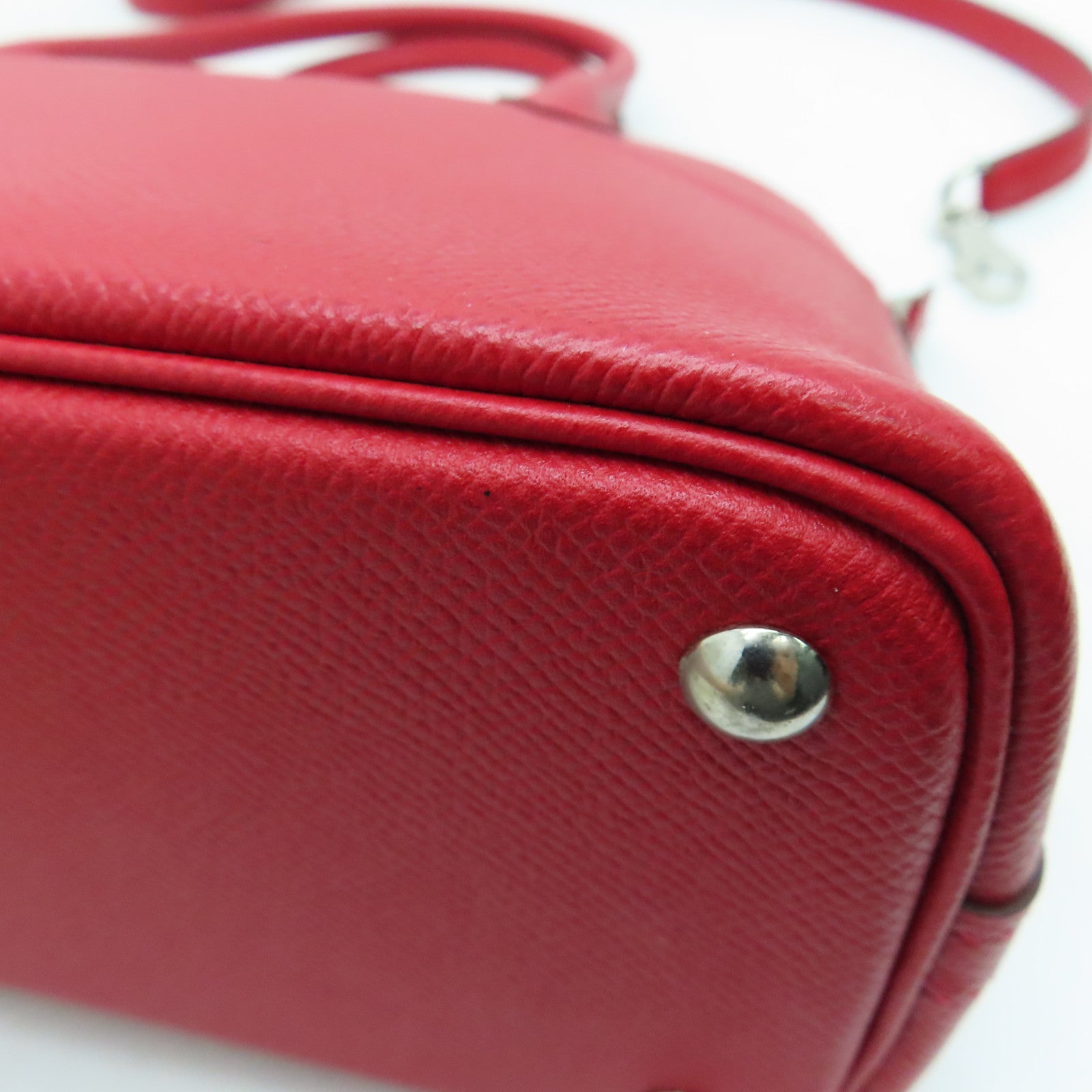 HERMES 【激減優惠】Epsom皮革Bolide 27 Hand Bag銀扣手挽袋紅色