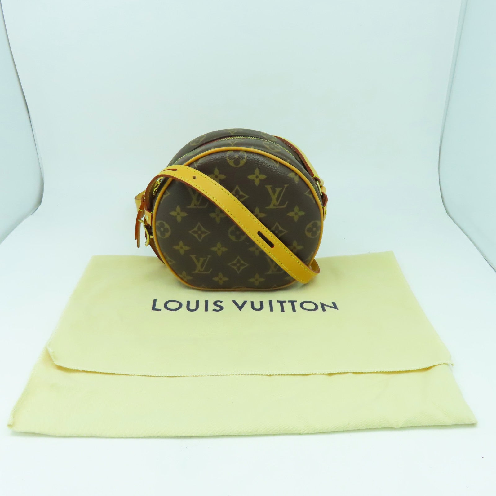 LOUIS VUITTON Monogram Boite Chapeau Souple PM金扣肩背袋啡色