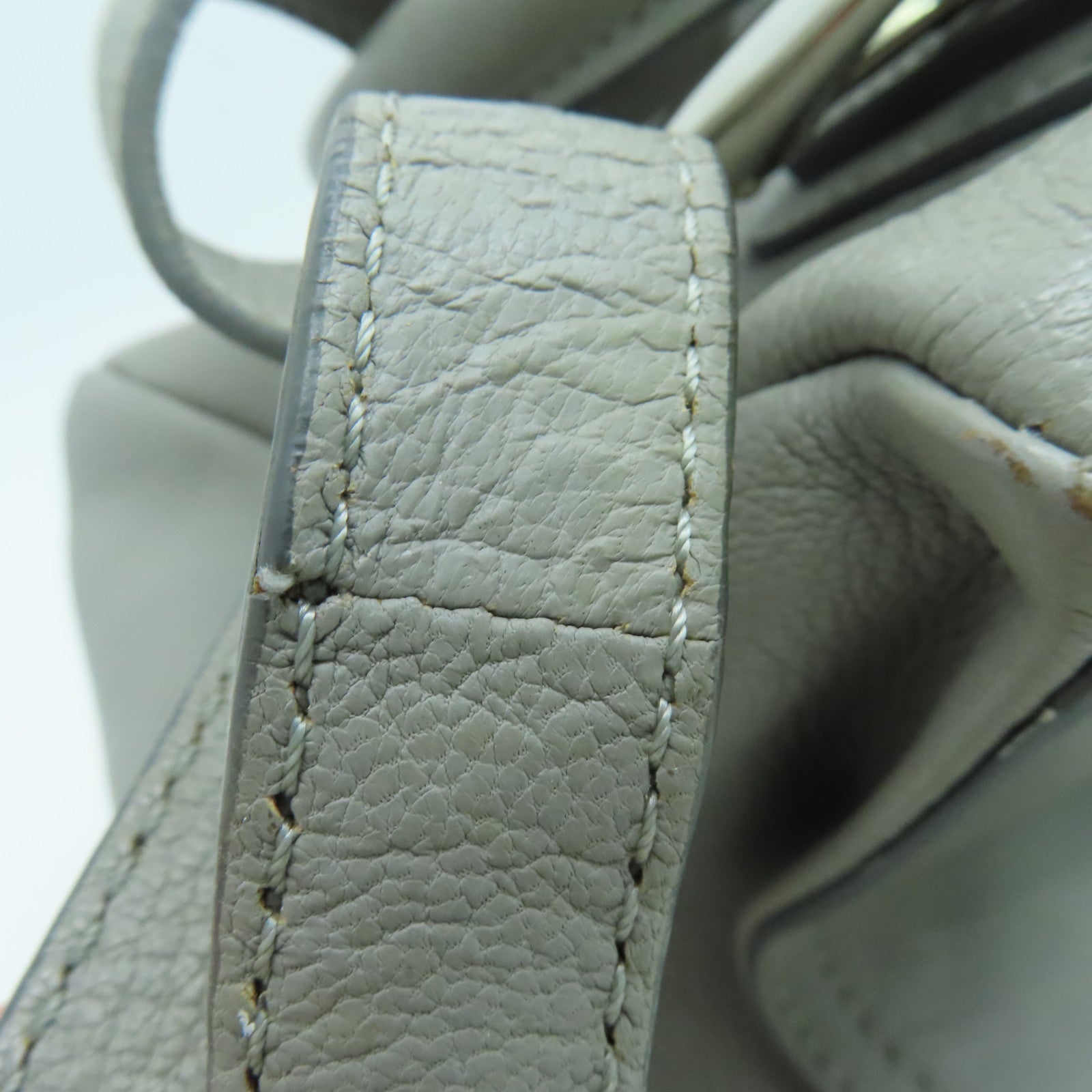 GIVENCHY 牛皮皮革Pandora手挽肩背两用袋银扣灰色