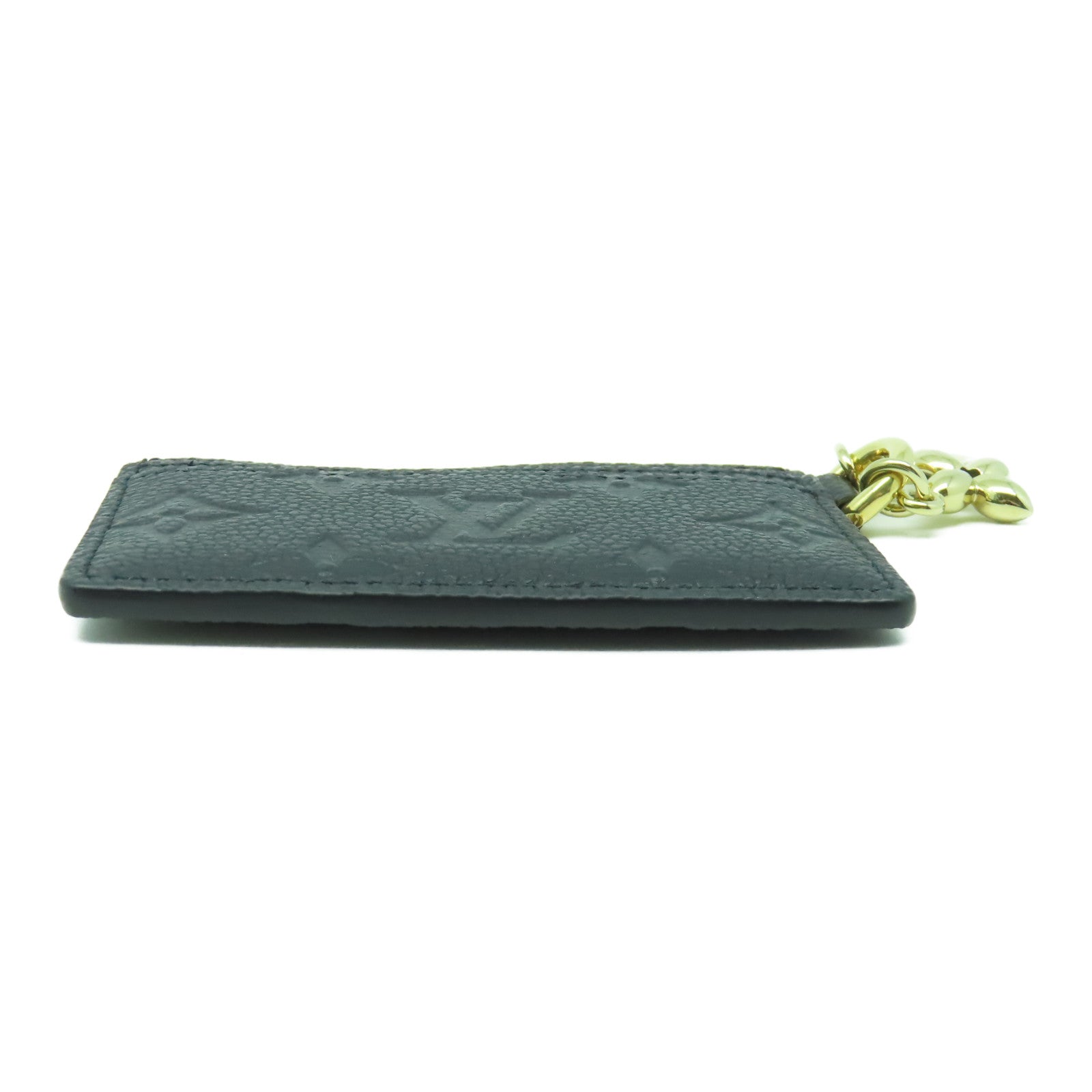 LOUIS VUITTON Monogram Empreinte Charm Card Holder金扣卡片套黑色