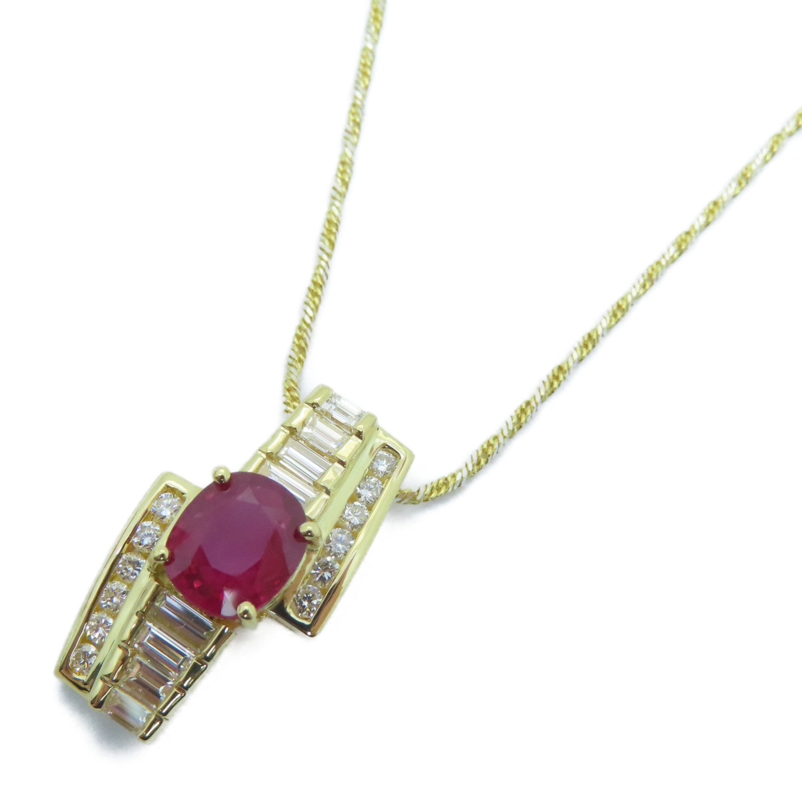 JEWELRY [Sharp Discount] 18K Gold Ruby Necklace Ruby Necklace