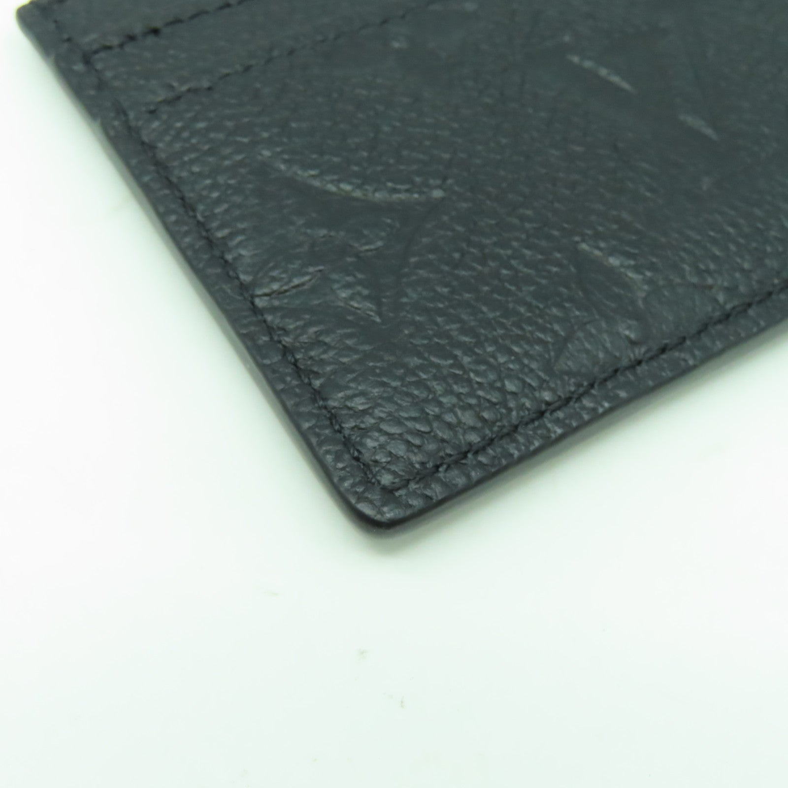 LOUIS VUITTON Monogram Empreinte Charm Card Holder金扣卡片套黑色