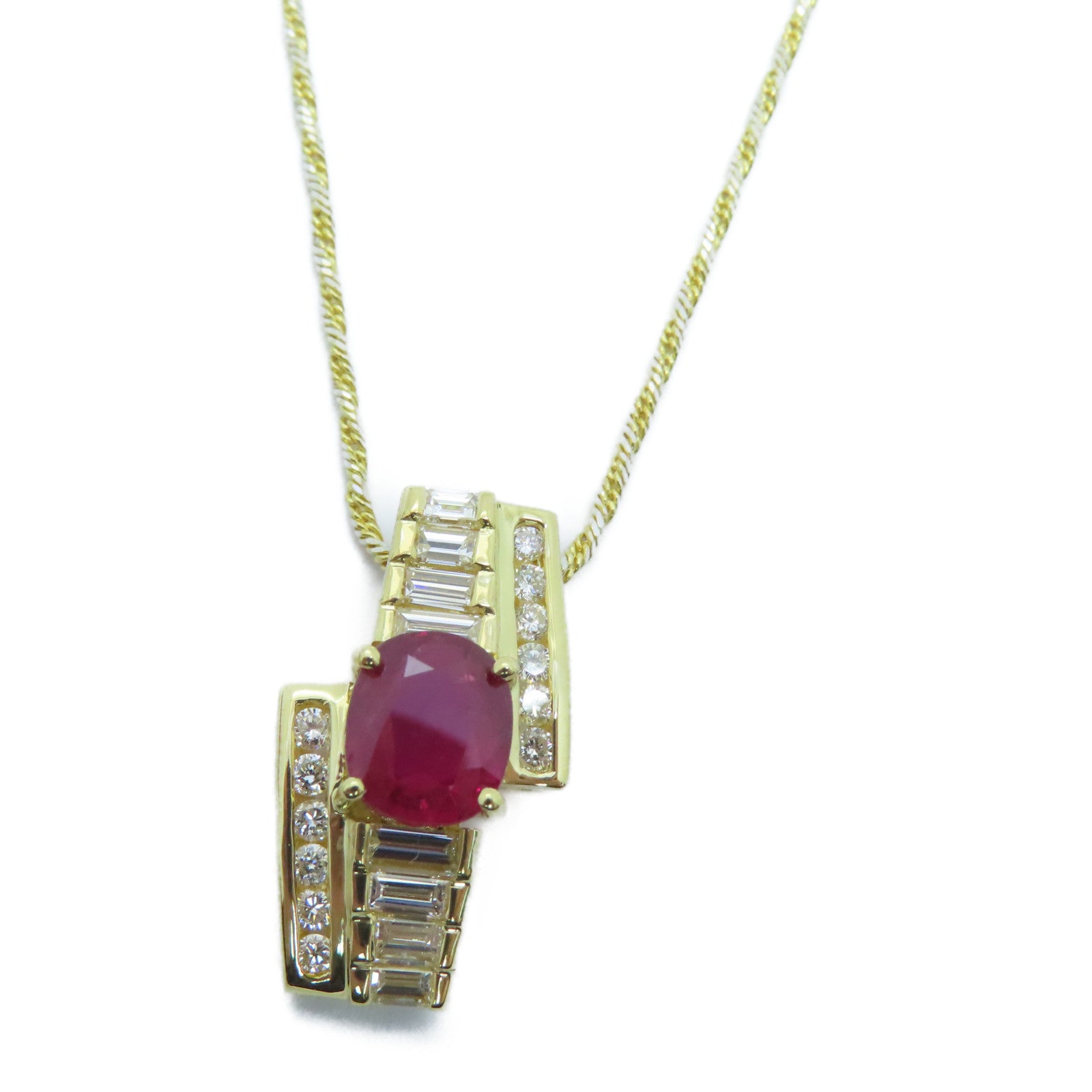 JEWELRY [Sharp Discount] 18K Gold Ruby Necklace Ruby Necklace