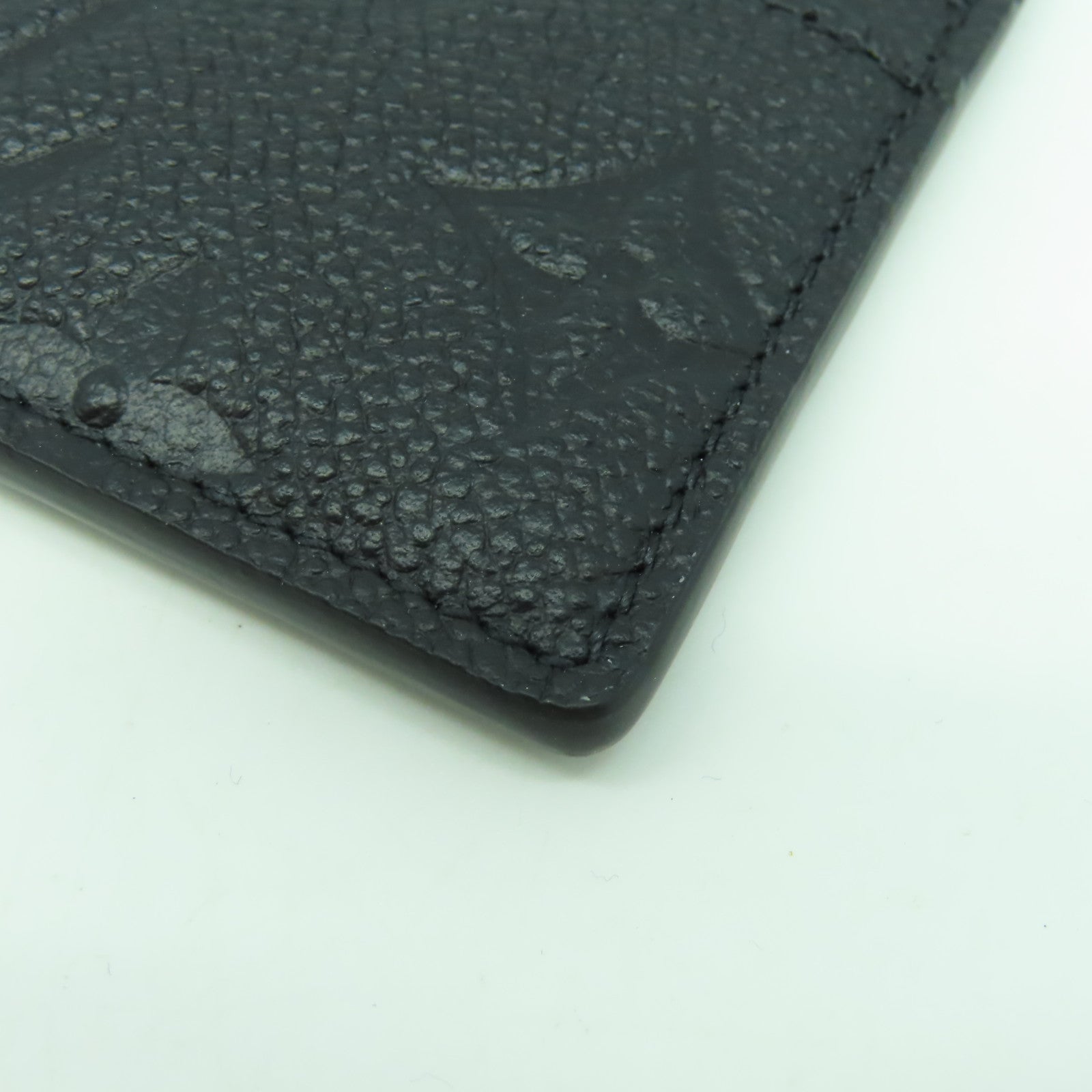 LOUIS VUITTON Monogram Empreinte Charm Card Holder金扣卡片套黑色
