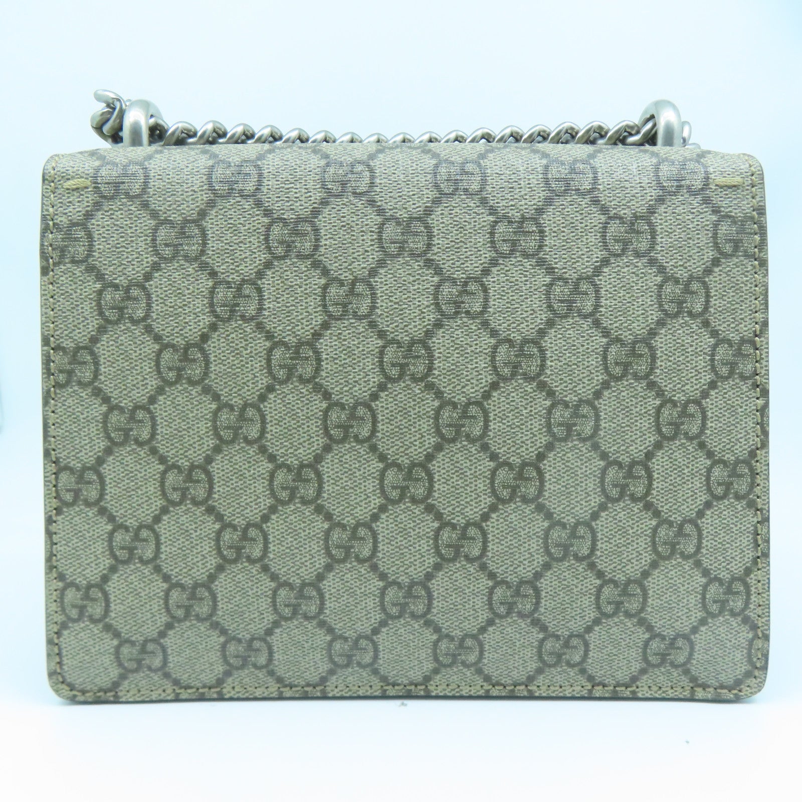 GUCCI Coated Leather Dionysus Bag Silver Buckle Chain