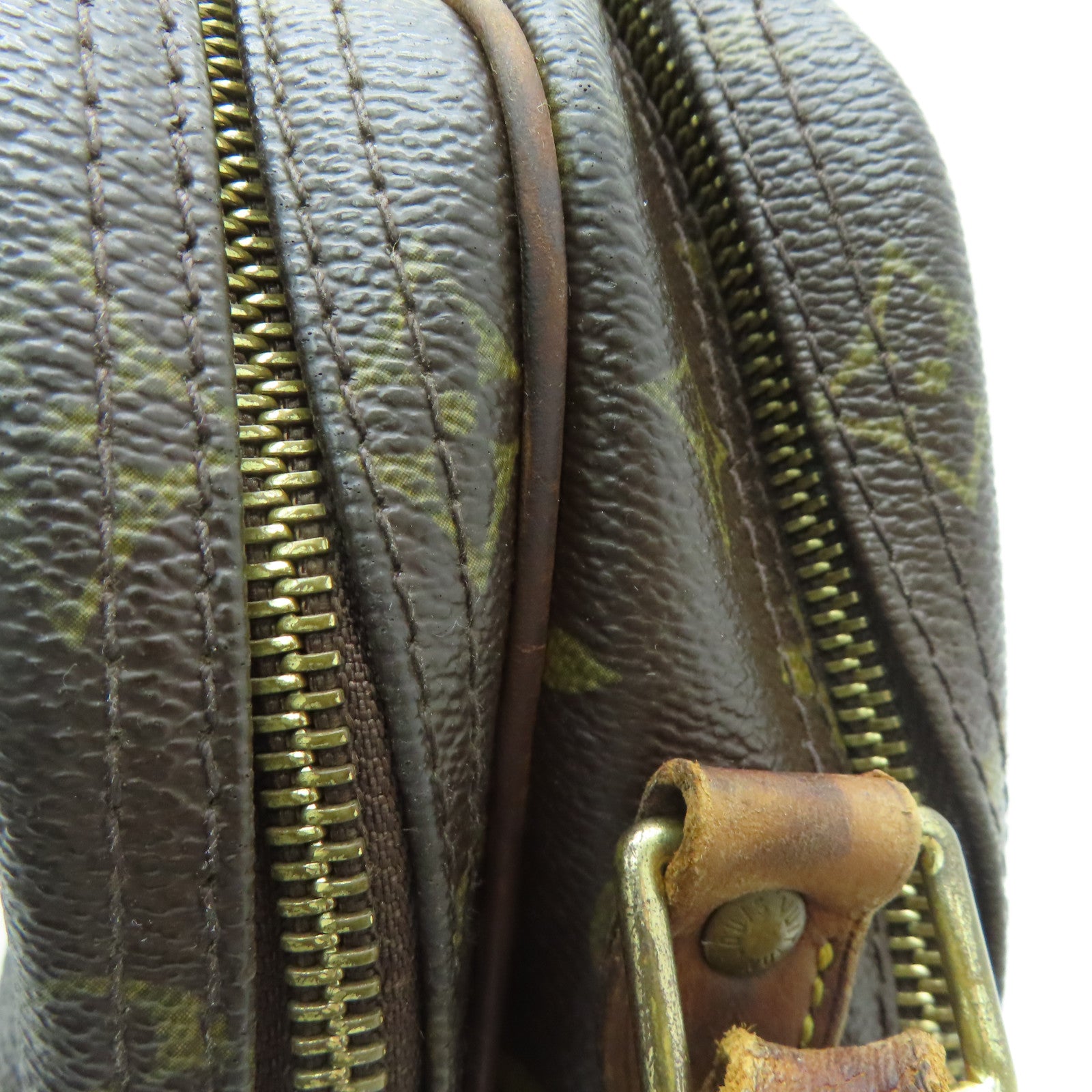 LOUIS VUITTON 【激減優惠】Monogram Reporter金扣肩背袋棕色
