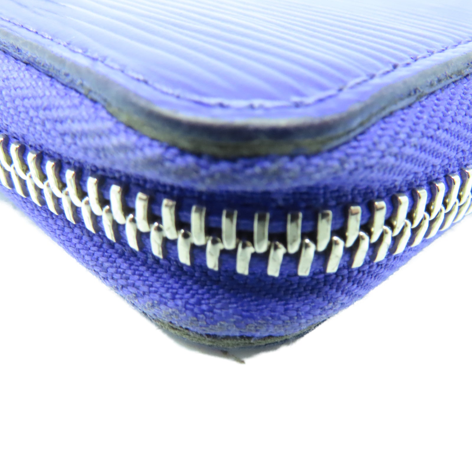 LOUIS VUITTON Epi Zipper Wallet银扣长钱包紫色