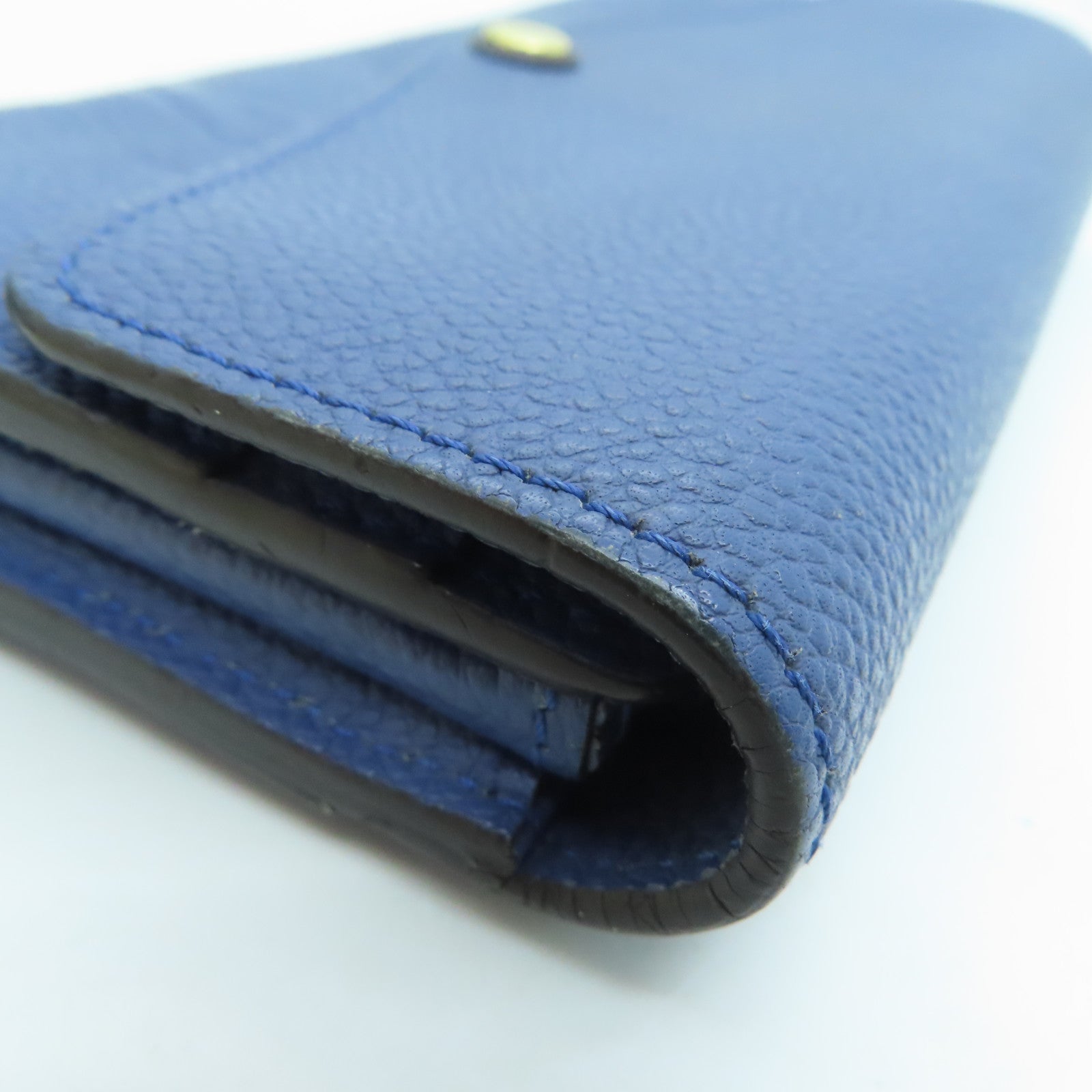 LOUIS VUITTON Monogram Empreinte Sarah金扣钱包深蓝色