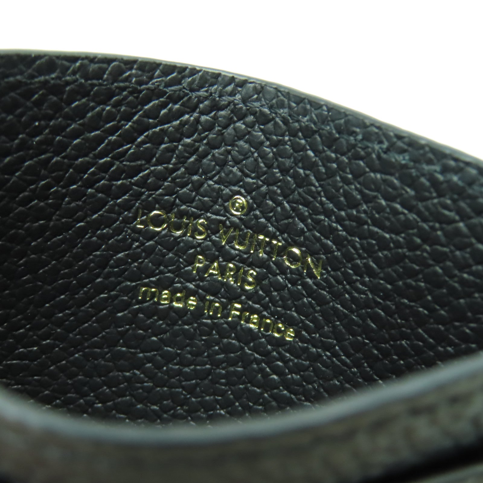 LOUIS VUITTON Monogram Empreinte Charm Card Holder金扣卡片套黑色